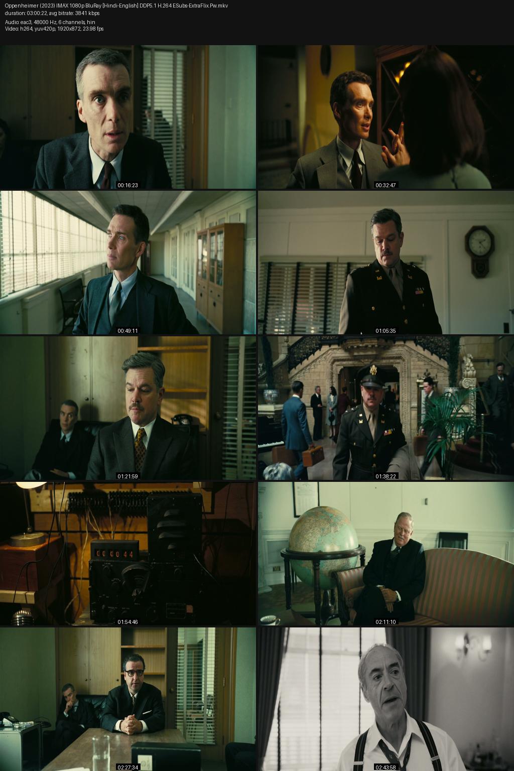 Oppenheimer (2023) [Hindi-English] 4K 2160p 1080p 720p 480p BluRay ESubs Screenshots