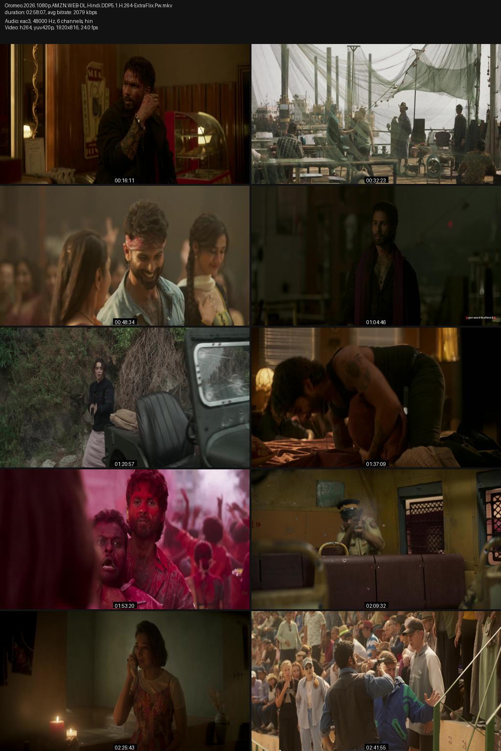 O’ Romeo (2026) [Hindi] 4K 2160p 1080p 720p 480p Amazon WEB-DL ESub Screenshots