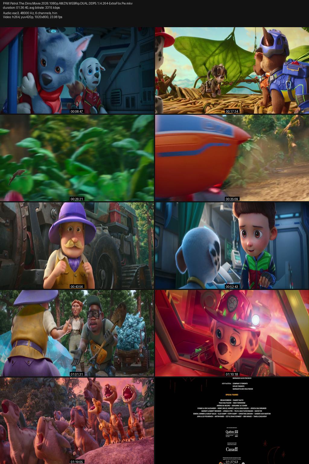 PAW Patrol: The Dino Movie (2026) [Hindi-English] 4K 2160p 1080p 720p 480p Amazon WEBRip ESubs Screenshots