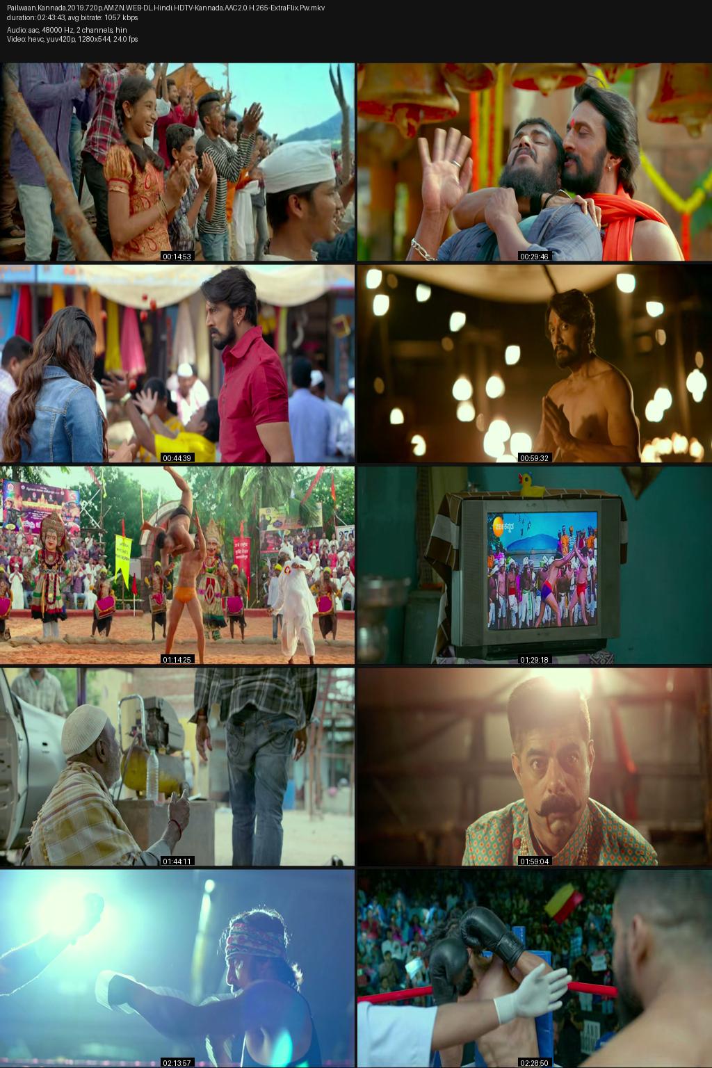 Pailwaan (2019) Full Movie [Hindi-Kannada] 1080p 720p 480p Amazon WEB-DL ESubs Screenshots