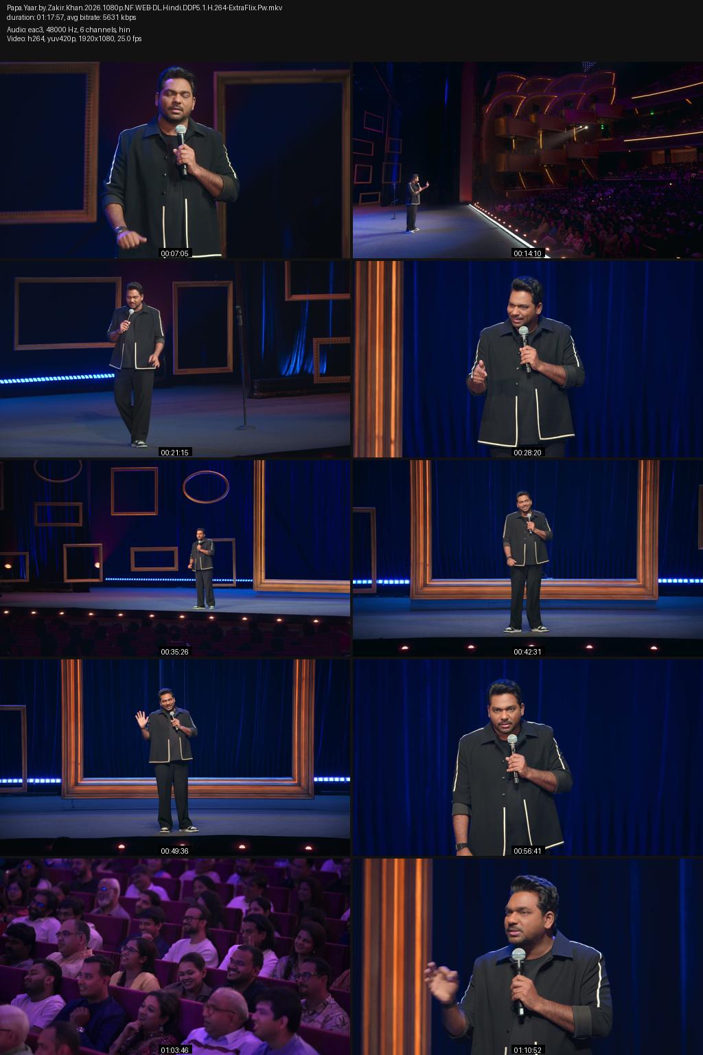 Zakir Khan: Papa Yaar (2026) [Hindi] 4K 2160p 1080p 720p 540p Netflix WEB-DL ESub Screenshots