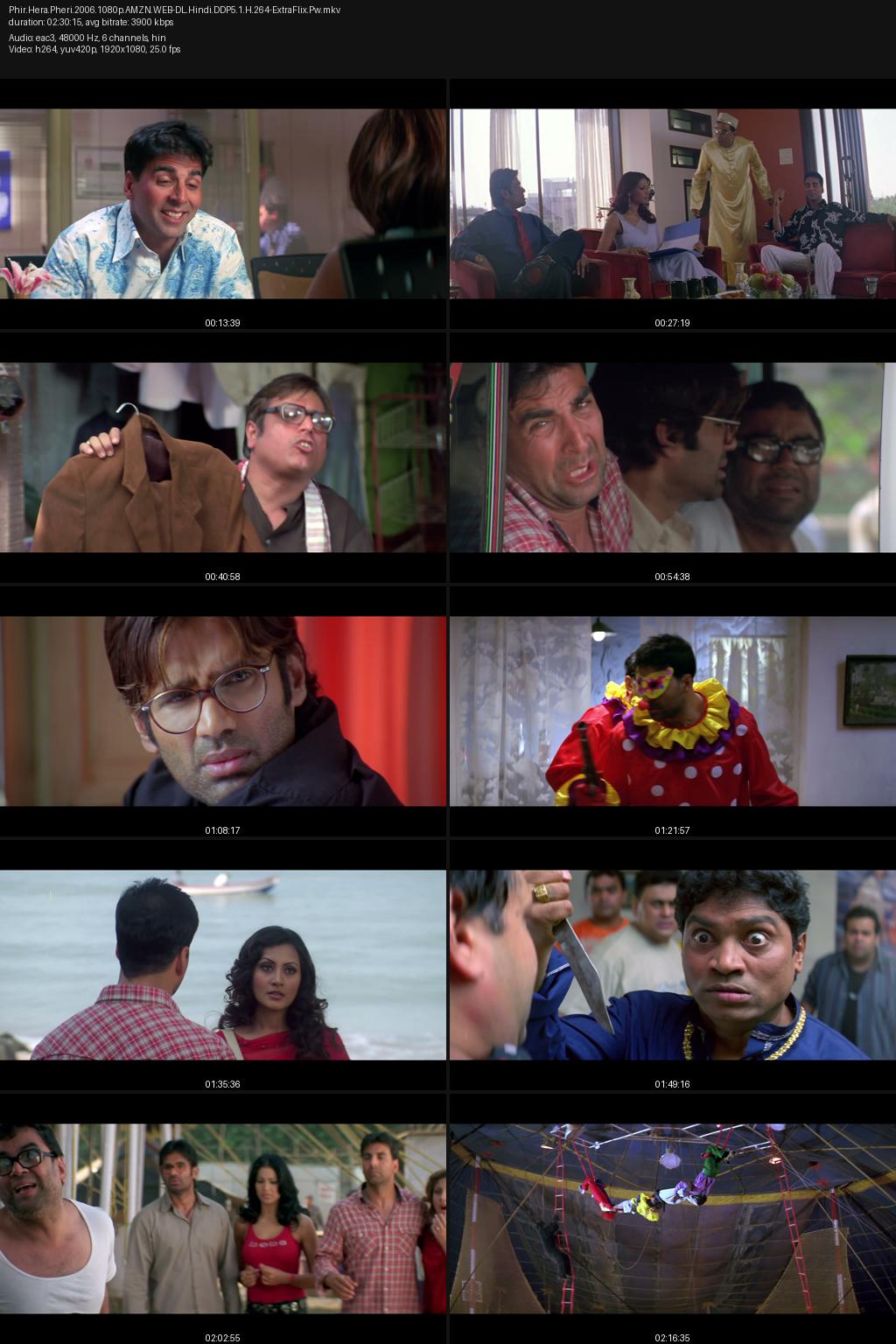 Phir Hera Pheri (2006) [Hindi] 1080p 720p 480p Amazon WEB-DL ESub Screenshots