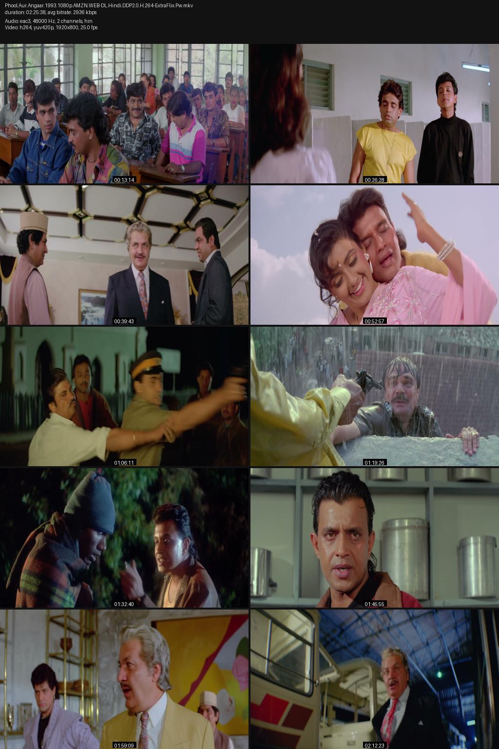 Phool Aur Angaar (1993) [Hindi] 1080p 720p 480p Amazon WEB-DL ESub Screenshots
