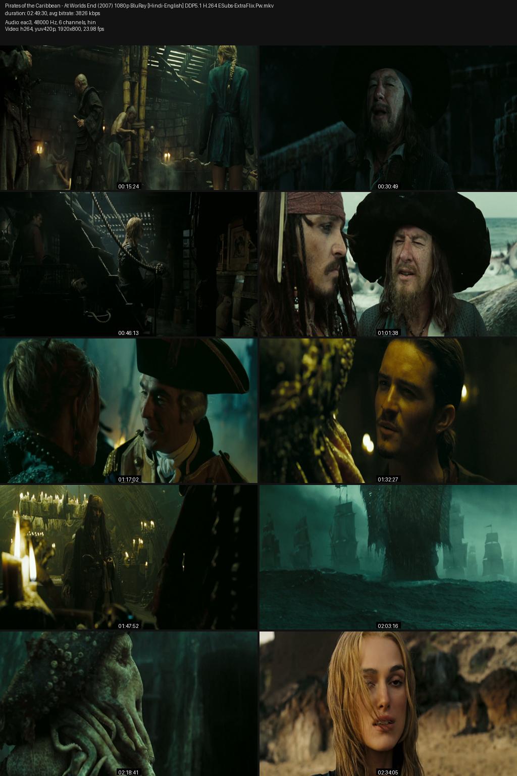 Pirates of the Caribbean: At World’s End (2007) [Hindi-English] 1080p 720p 480p BluRay ESubs Screenshots