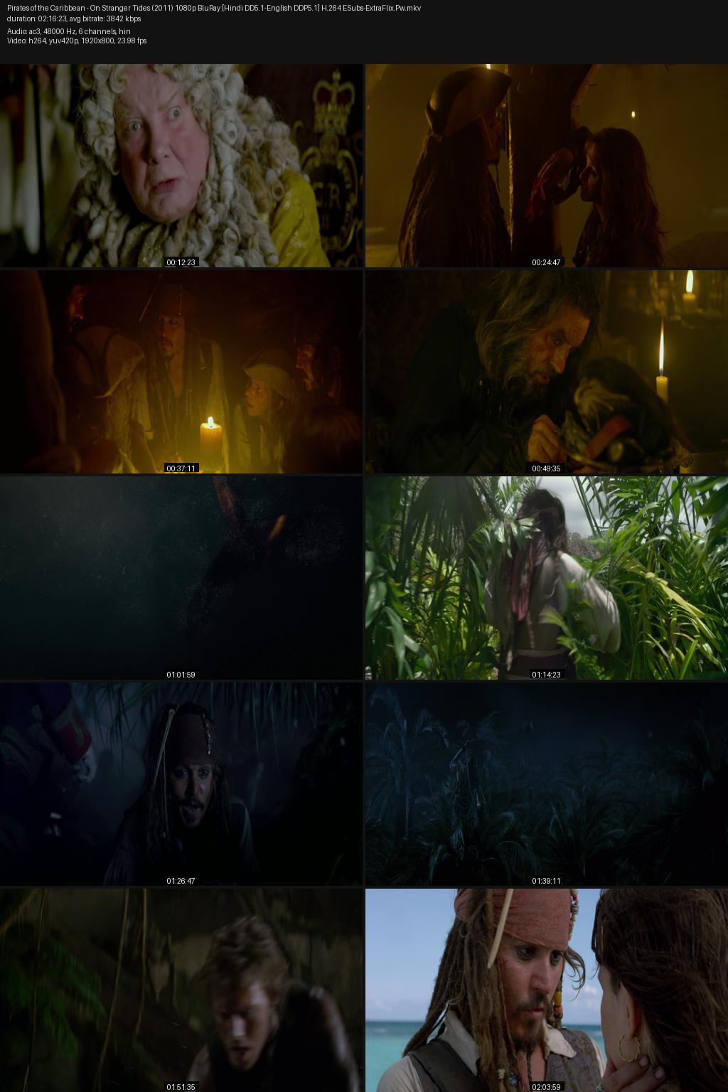 Pirates of the Caribbean: On Stranger Tides (2011) [Hindi-English] 1080p 720p 480p BluRay ESubs Screenshots