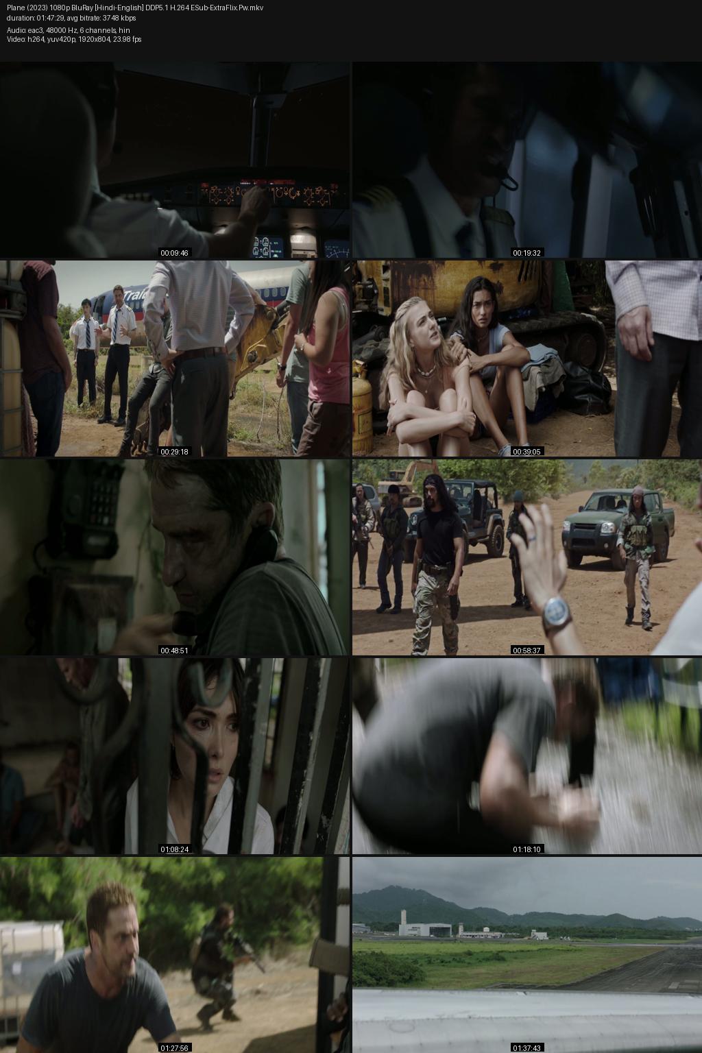 Plane (2023) [Hindi-English] 1080p 720p 480p BluRay ESub Screenshots