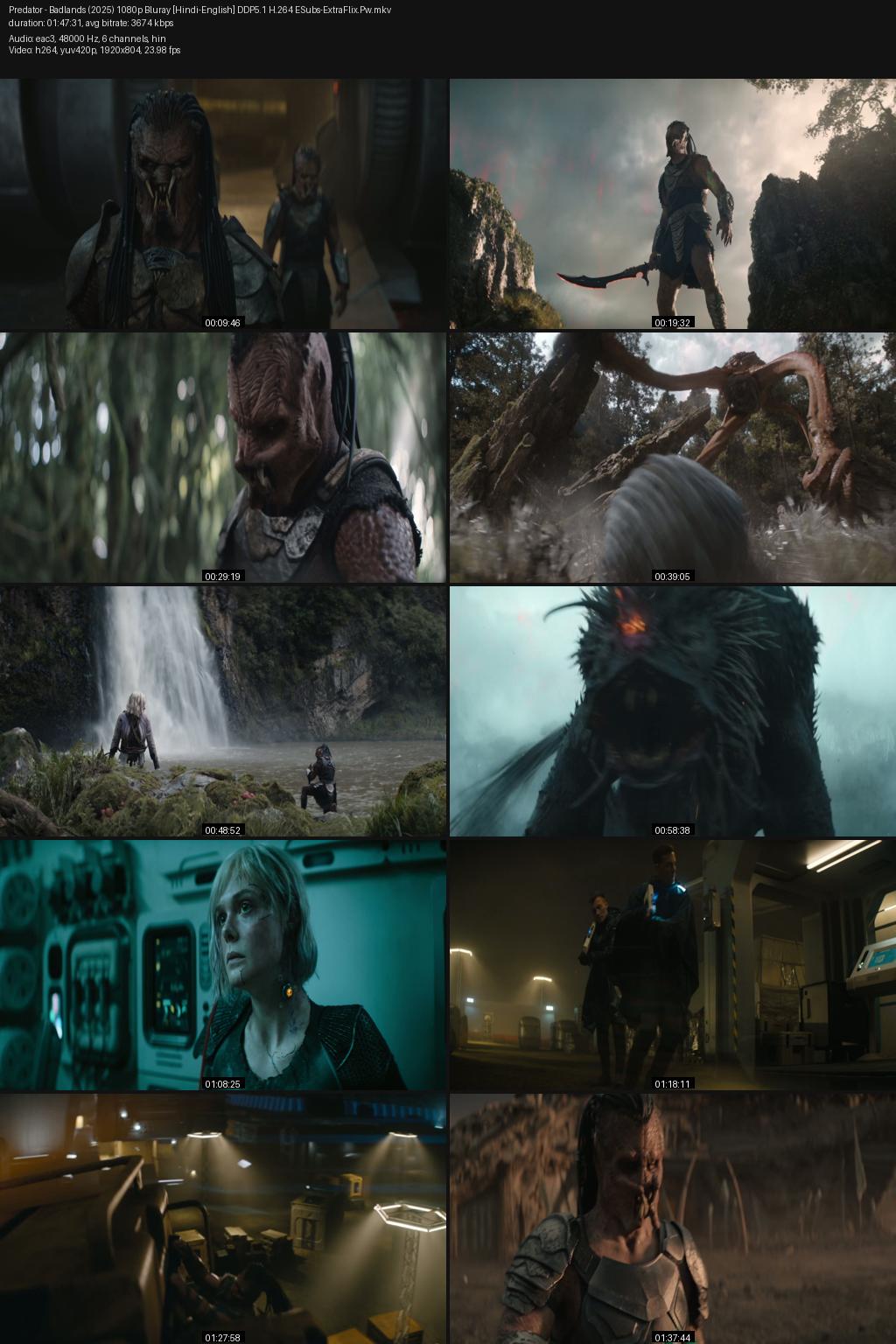 Predator: Badlands (2025) [Hindi-English] 4K 2160p 1080p 720p 480p BluRay ESubs Screenshots