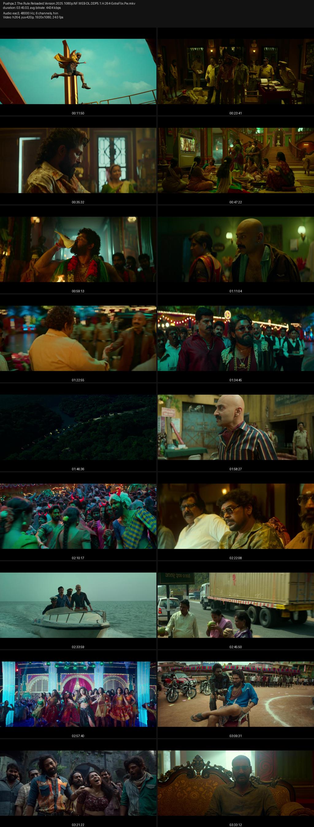 Pushpa 2 – The Rule (Reloaded Version) (2024) [Hindi-Telugu]  4K 2160p | 1080p | 720p | 480p Netflix WEB-DL ESub Screenshots