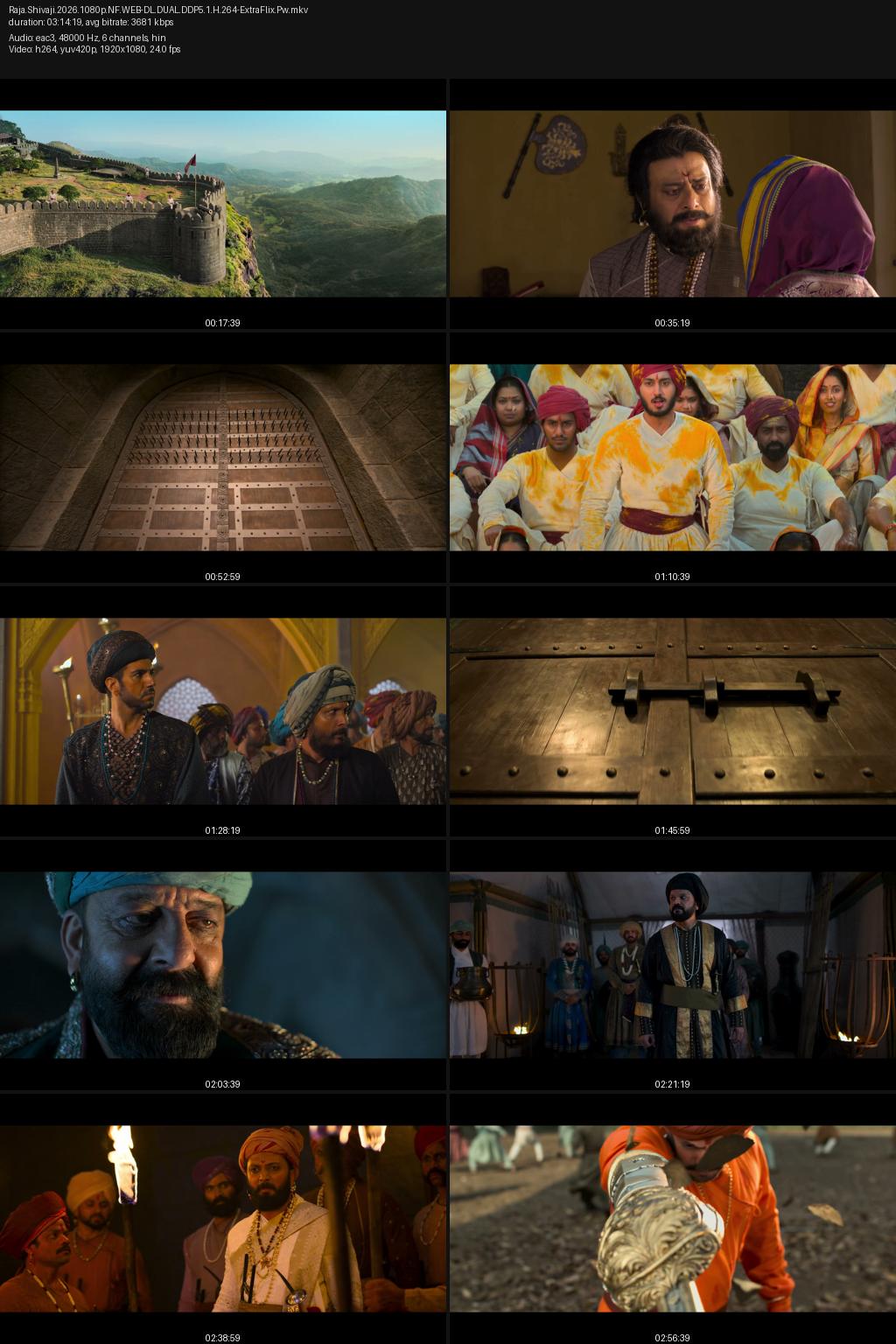 Raja Shivaji (2026) [Hindi-Marathi] 4K 2160p 1080p 720p 540p Netflix WEB-DL ESub Screenshots