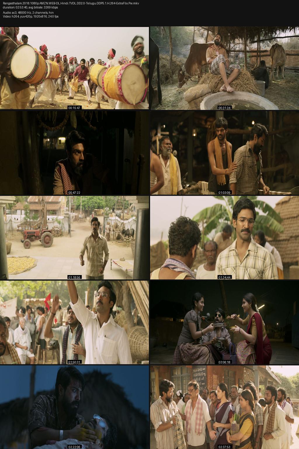 Rangasthalam (2018) [Hindi-Telugu] UNCUT 4K 2160p 1080p 720p 480p Amazon WEB-DL ESub Screenshots