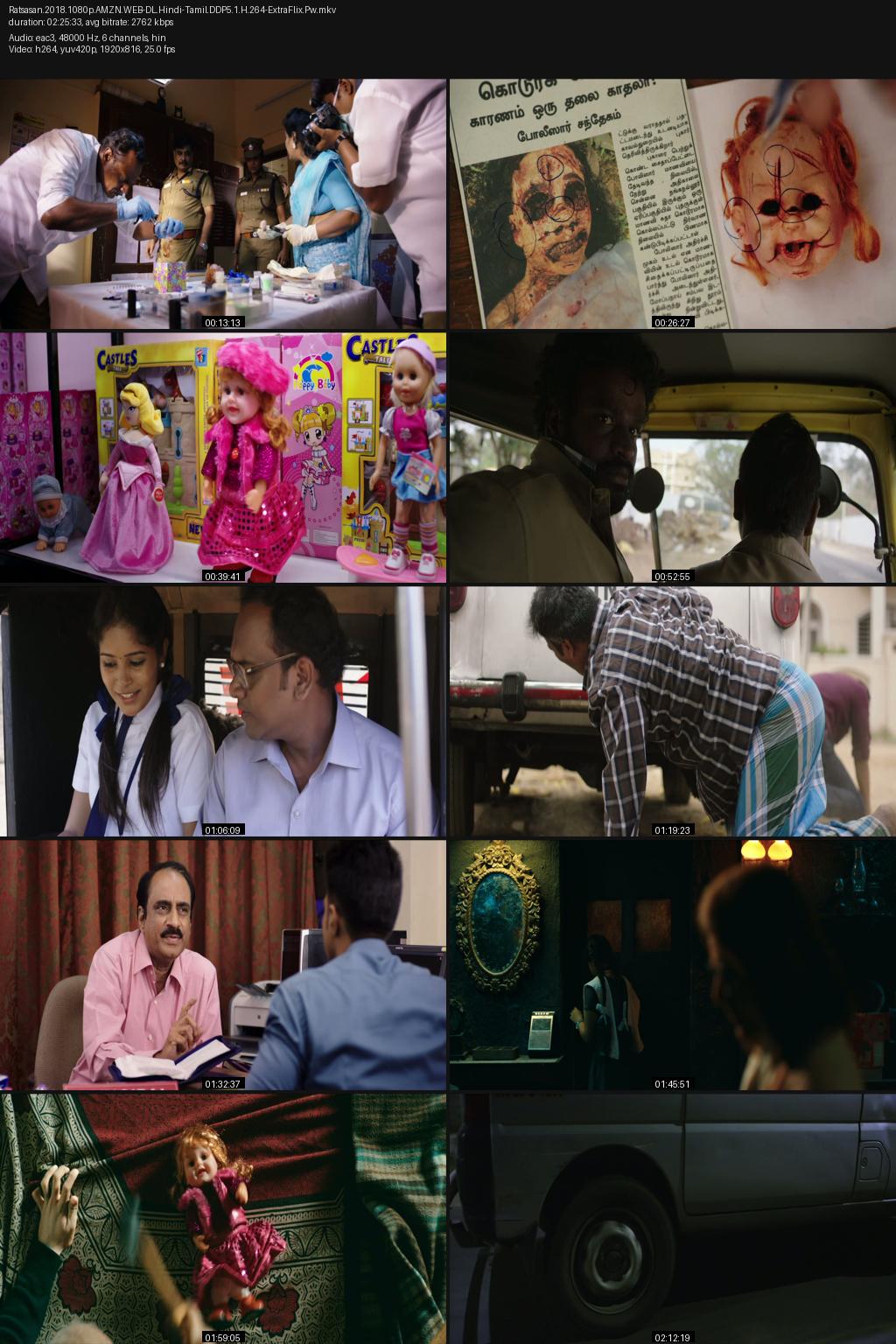 Ratsasan (2018) [Hindi-Tamil] UNCUT 1080p 720p 480p Amazon WEB-DL ESub Screenshots
