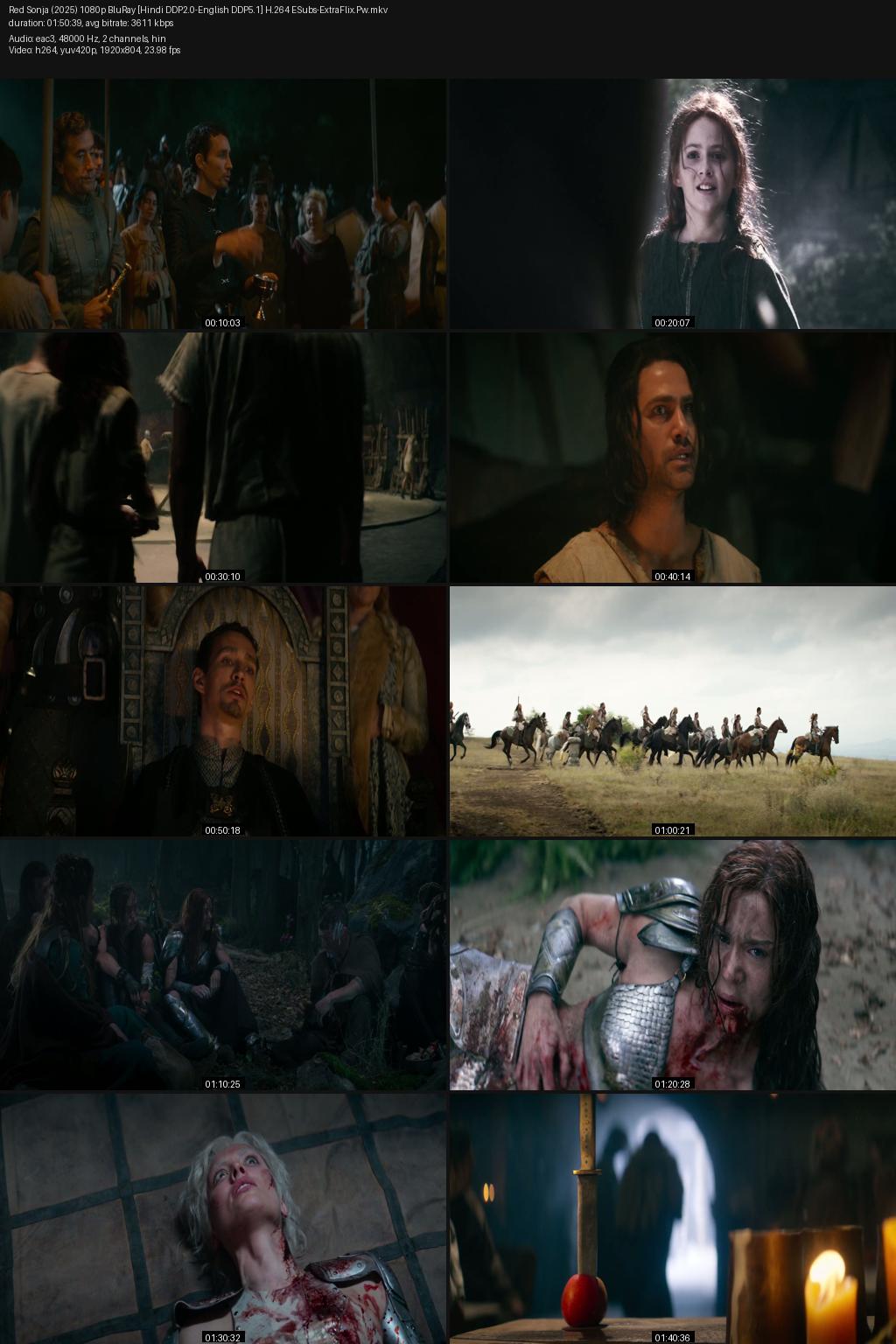 Red Sonja (2025) [Hindi-English] 1080p 720p 480p BluRay ESub Screenshots