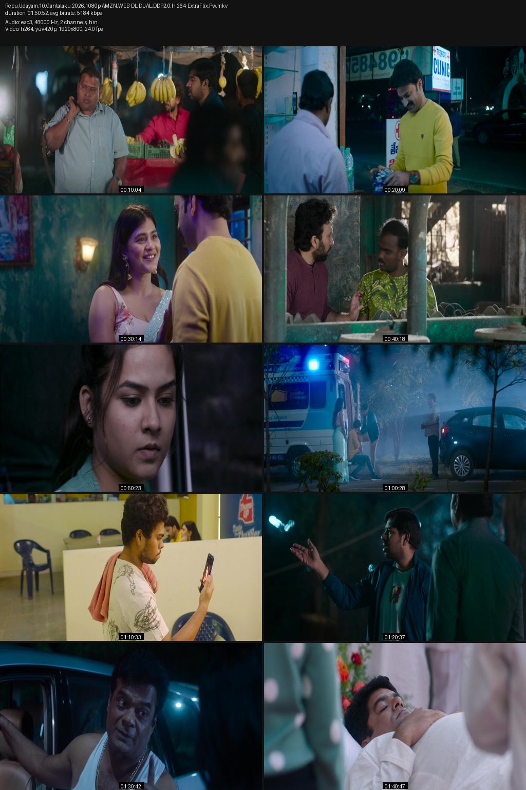Repu Udayam 10 Gantalaku (2026) [Hindi-Telugu] 1080p 720p 480p Amazon WEB-DL ESub Screenshots