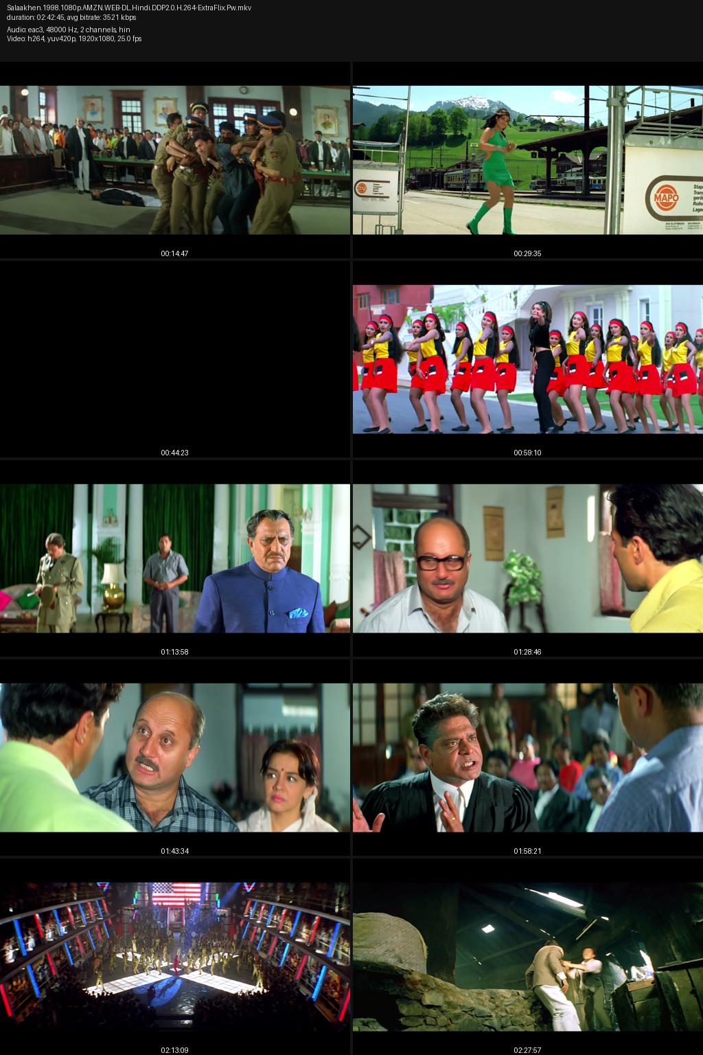 Salaakhen (1998) [Hindi] 1080p 720p, 480p Amazon WEB-DL ESub Screenshots