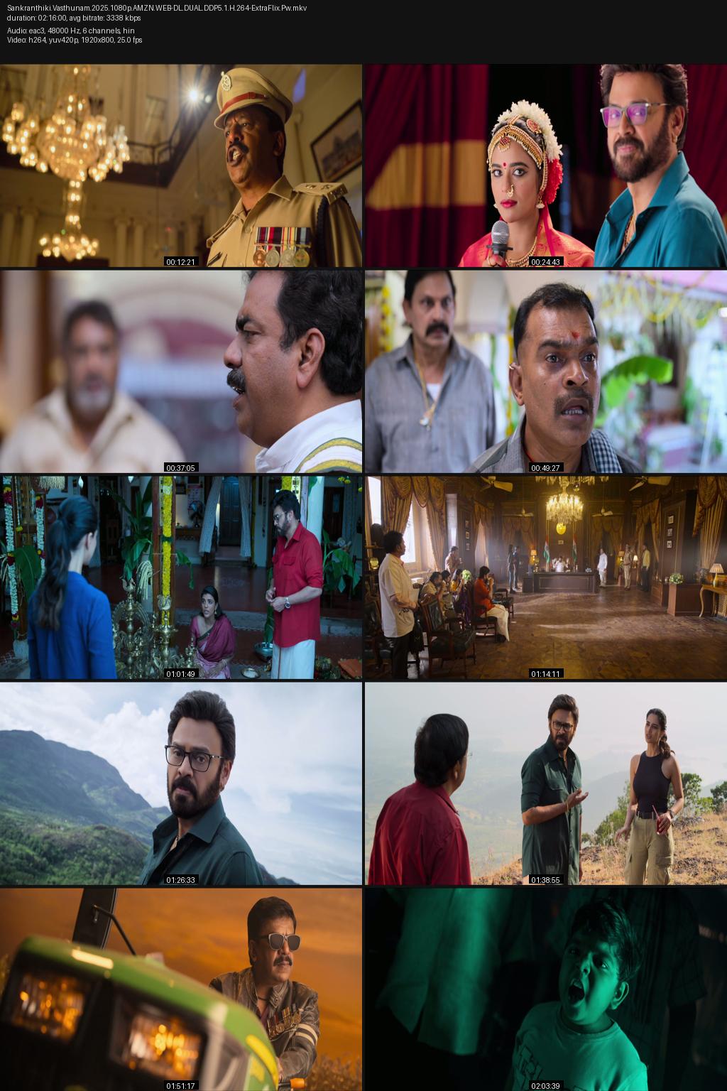 Sankranthiki Vasthunam (2025) [Hindi-Telugu] 4K 2160p 1080p 720p 480p Amazon WEB-DL ESub Screenshots