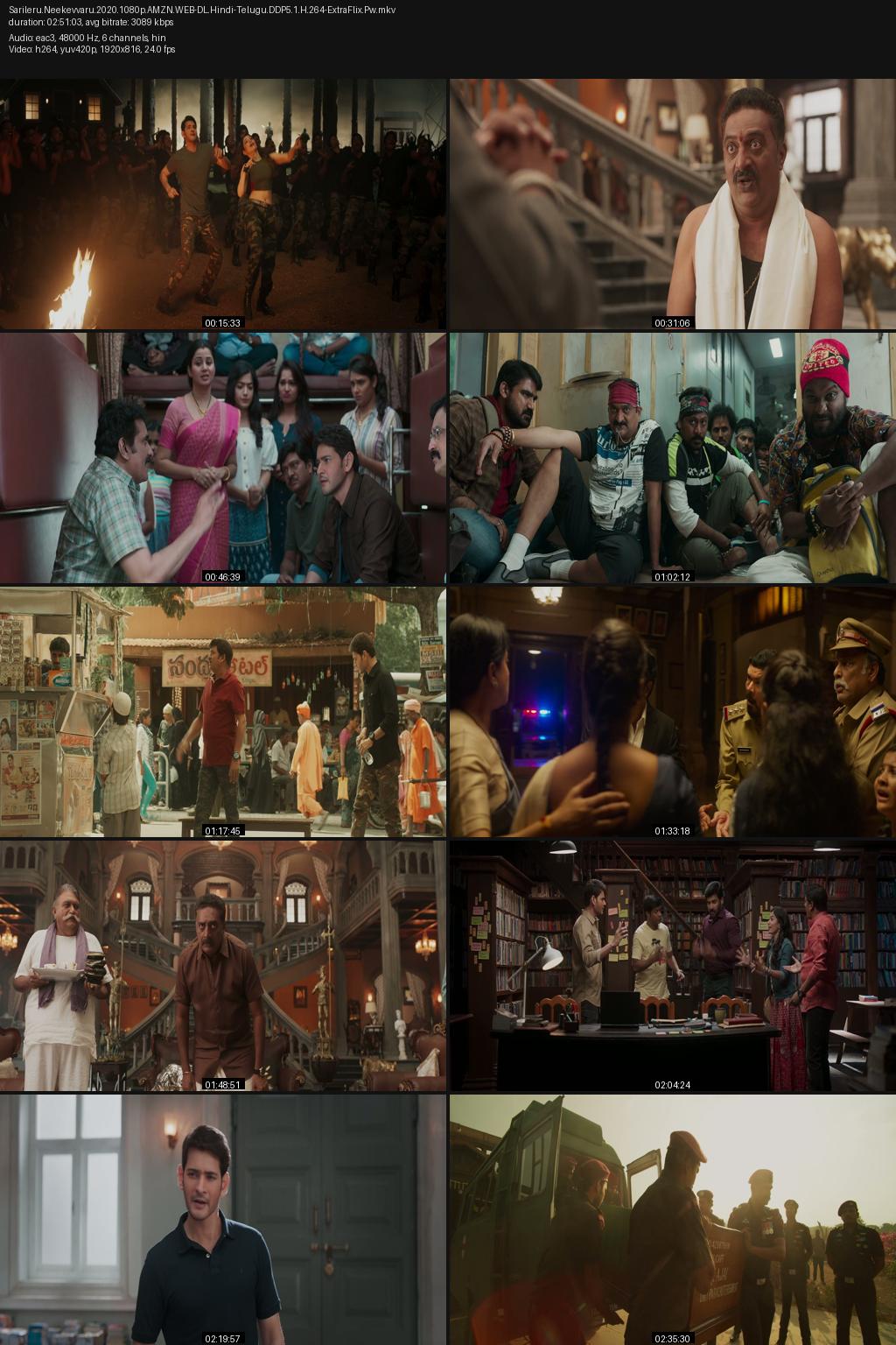 Sarileru Neekevvaru (2020) [Hindi-Telugu] UNCUT 4K 2160p 1080p 720p 480p Amazon WEB-DL ESubs Screenshots