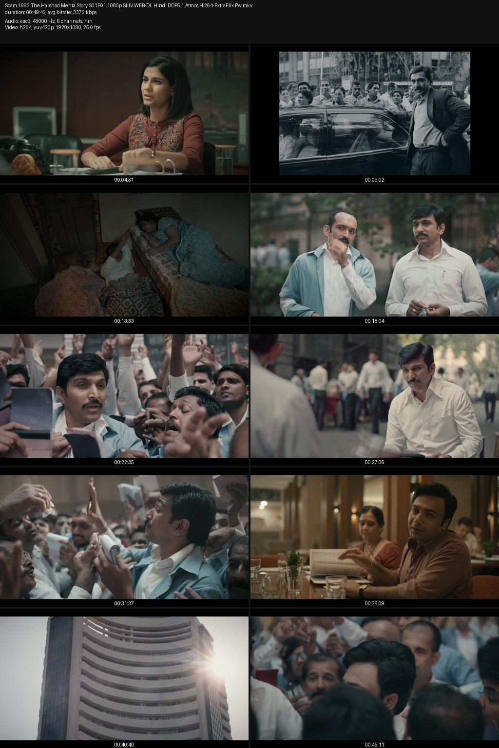 Scam 1992: The Harshad Mehta Story Season 1 (2020) [Hindi] 4K 2160p 1080p 720p 360p SonyLIV WEB-DL ESub Screenshots