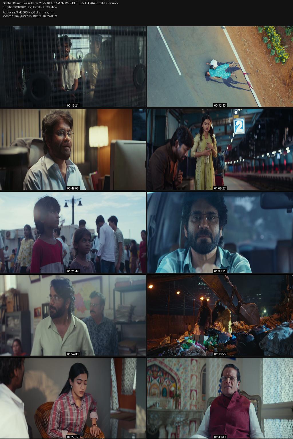 Kuberaa (2025) [Hindi-Telugu] 4K 2160p 1080p 720p 480p Amazon WEB-DL ESub Screenshots
