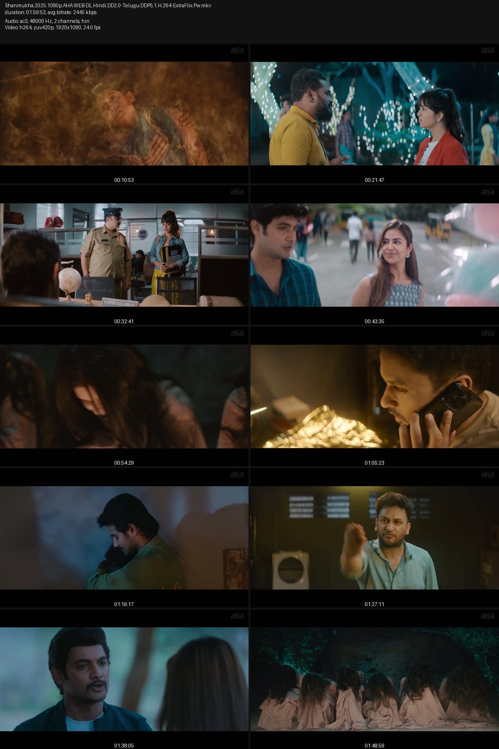 Shanmukha (2025) [Hindi-Telugu] UNCUT 4K 2160p 1080p 720p 480p Aha WEB-DL ESub Screenshots