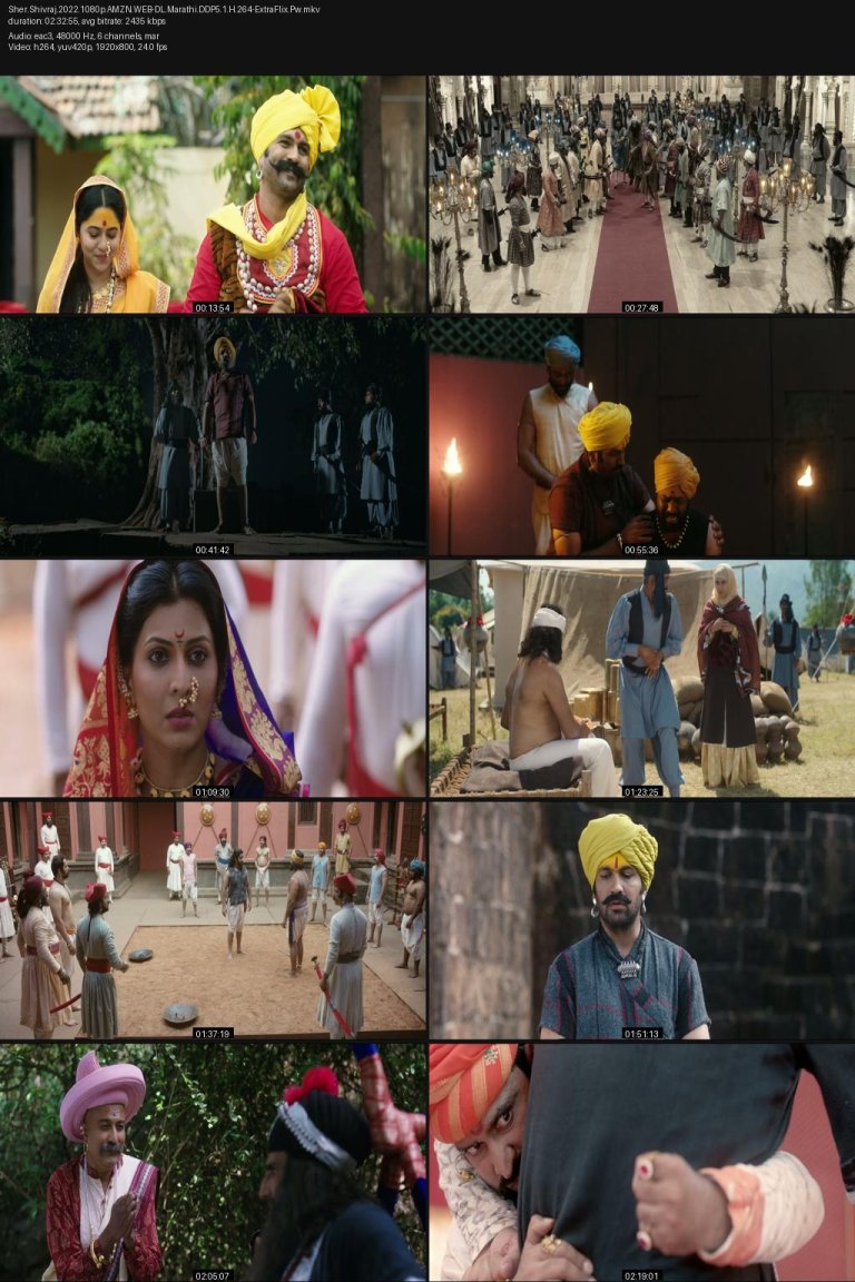 Sher Shivraj (2022) [Marathi] 1080p 720p 480p Amazon WEB-DL ESub Screenshots