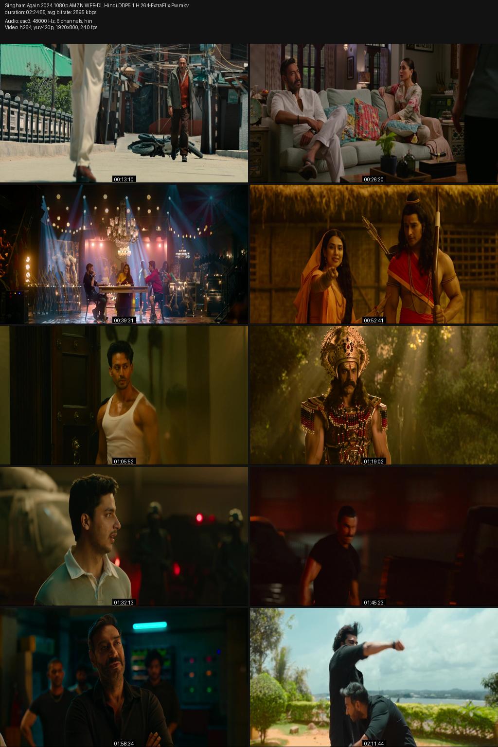 Singham Again (2024) [Hindi] 4K 2160p 1080p 720p 480p Amazon WEB-DL ESub Screenshots