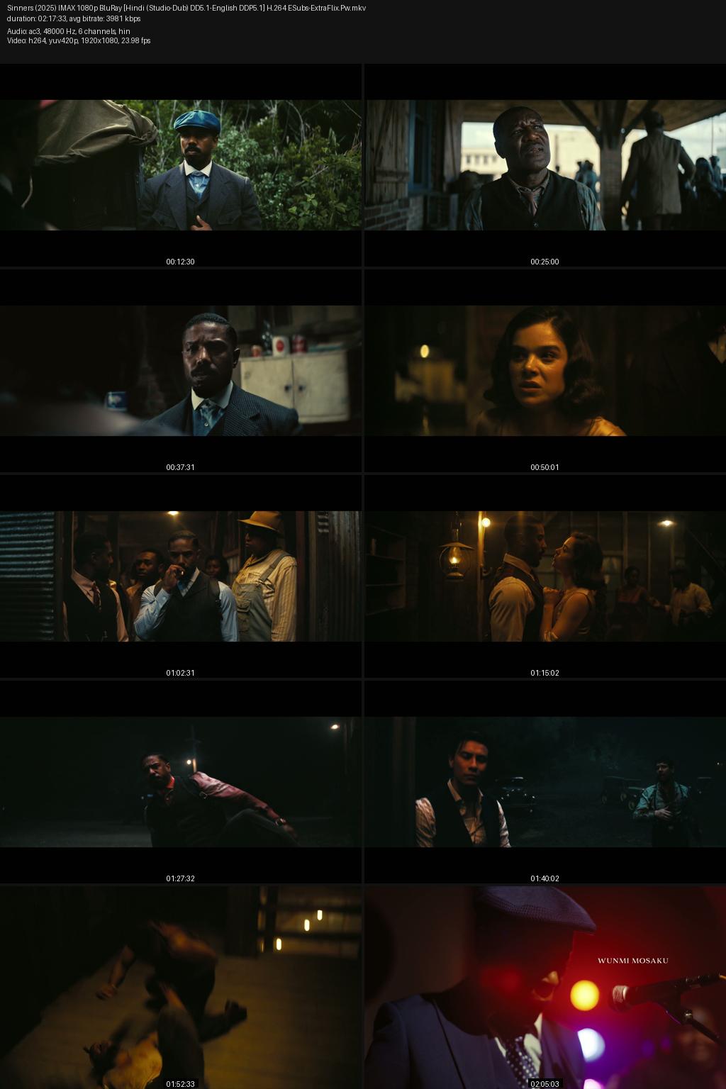 Sinners (2025) [Hindi (Unofficial Studio Dub) -English] 1080p 720p 480p IMAX BluRay ESubs Screenshots
