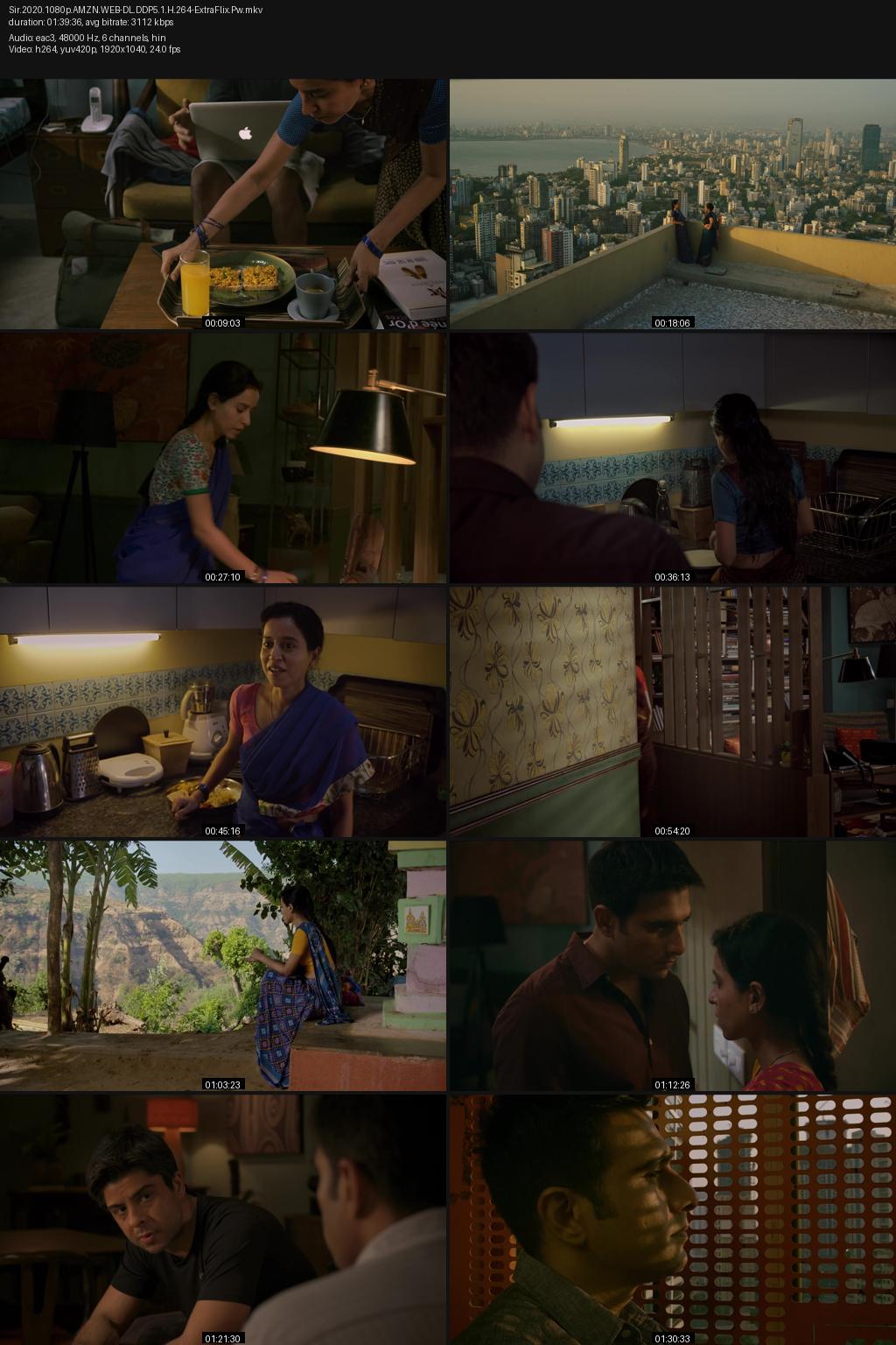 Sir (2018) Hindi 1080p 720p 480p Amazon WEB-DL ESub Screenshots