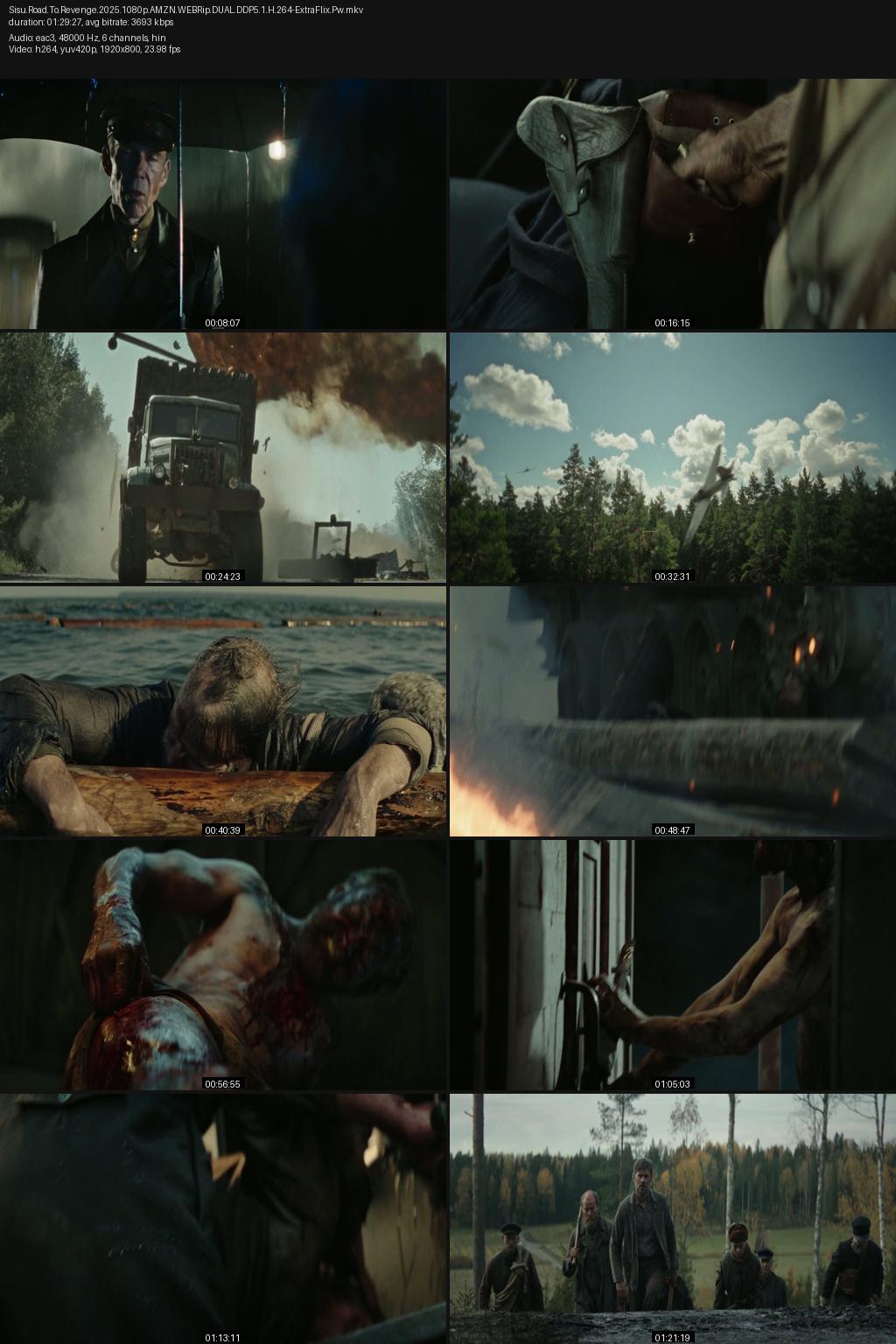 Sisu: Road to Revenge aka Sisu 2 (2025) [Hindi-English] 1080p 720p 480p Amazon/iTunes WEB-DL ESubs Screenshots