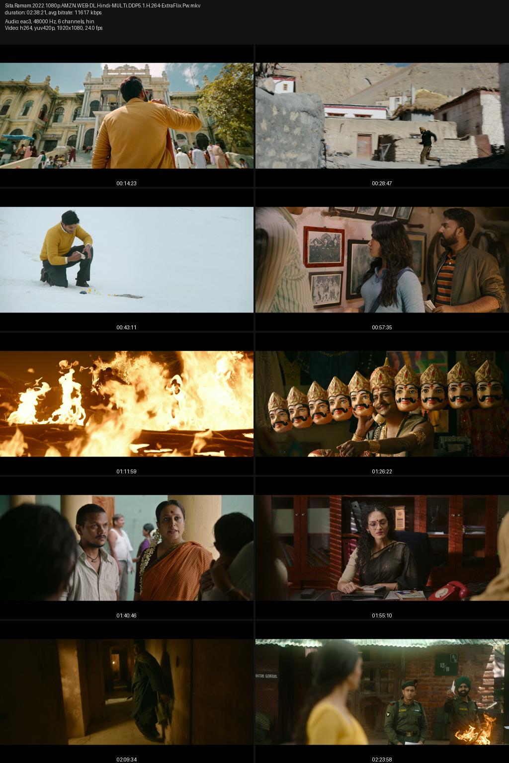 Sita Ramam (2022) [Hindi-Telugu] 4K 2160p 1080p 720p 480p Amazon WEB-DL ESub Screenshots