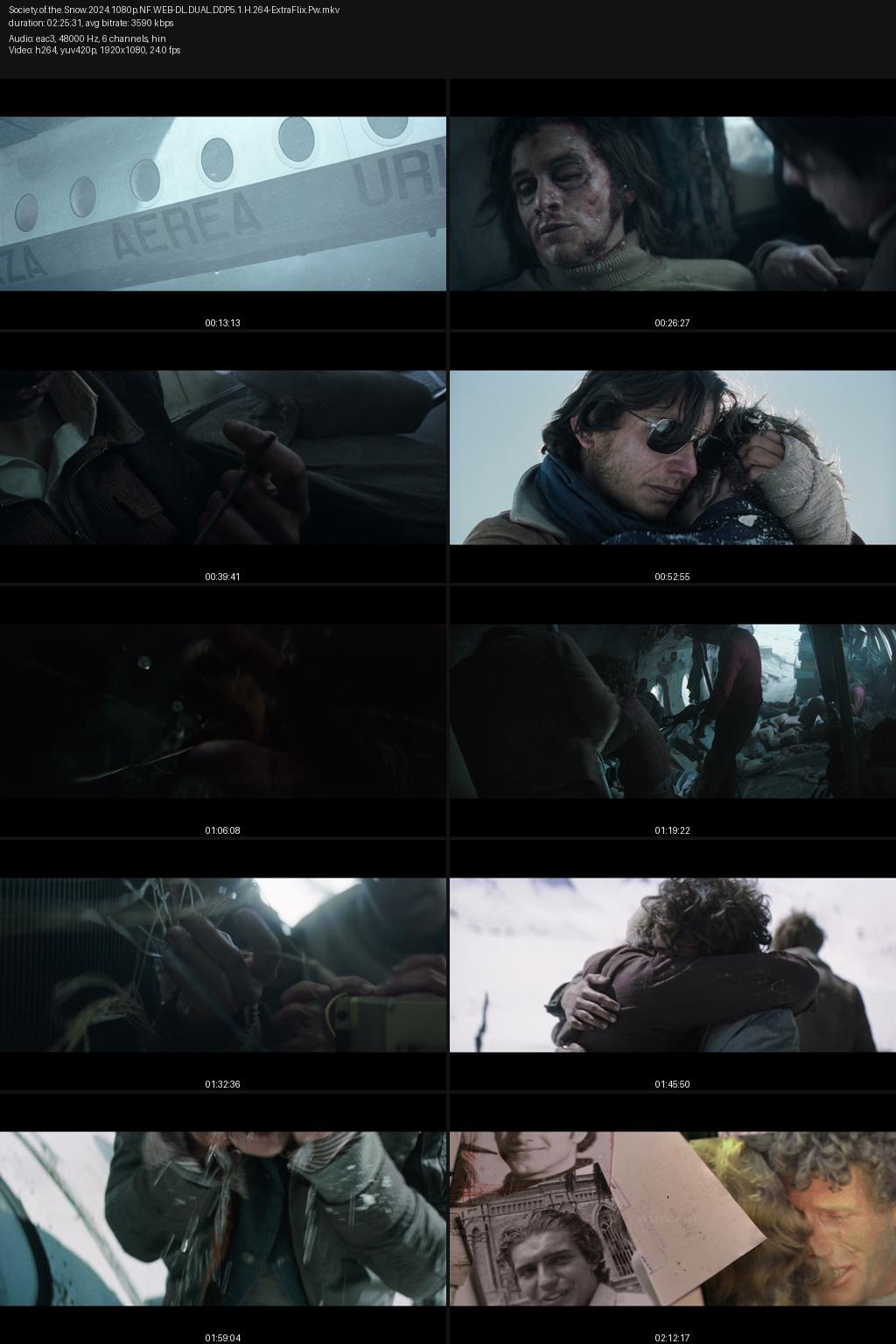 Society of the Snow (2023) [Hindi-Spanish] 1080p 720p 540p Netflix WEB-DL ESubs Screenshots