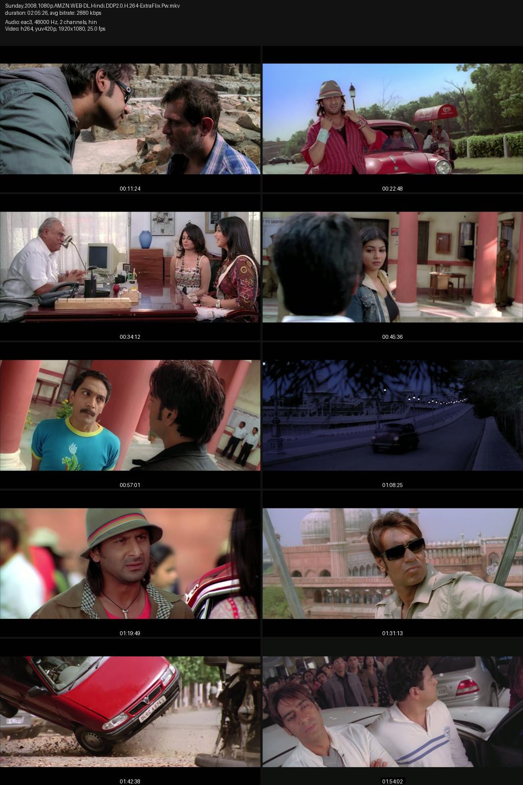 Sunday (2008) [Hindi] 1080p 720p 480p Amazon WEB-DL ESub Screenshots