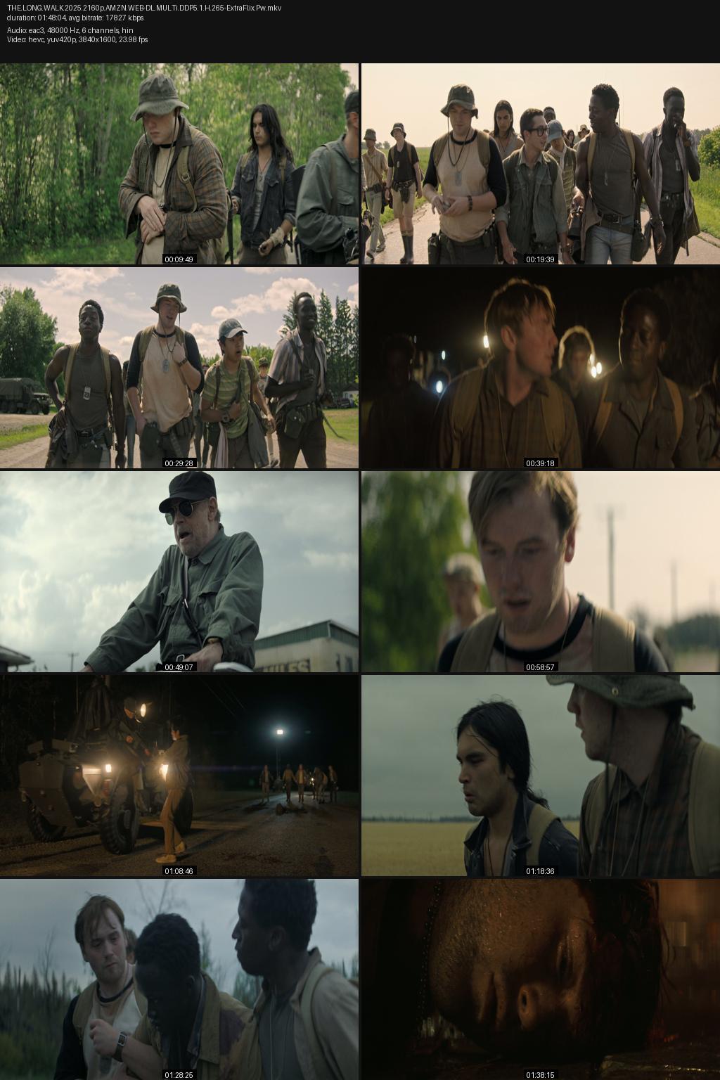The Long Walk (2025) [Hindi-English] 4K 2160p 1080p 720p 480p BluRay ESubs Screenshots