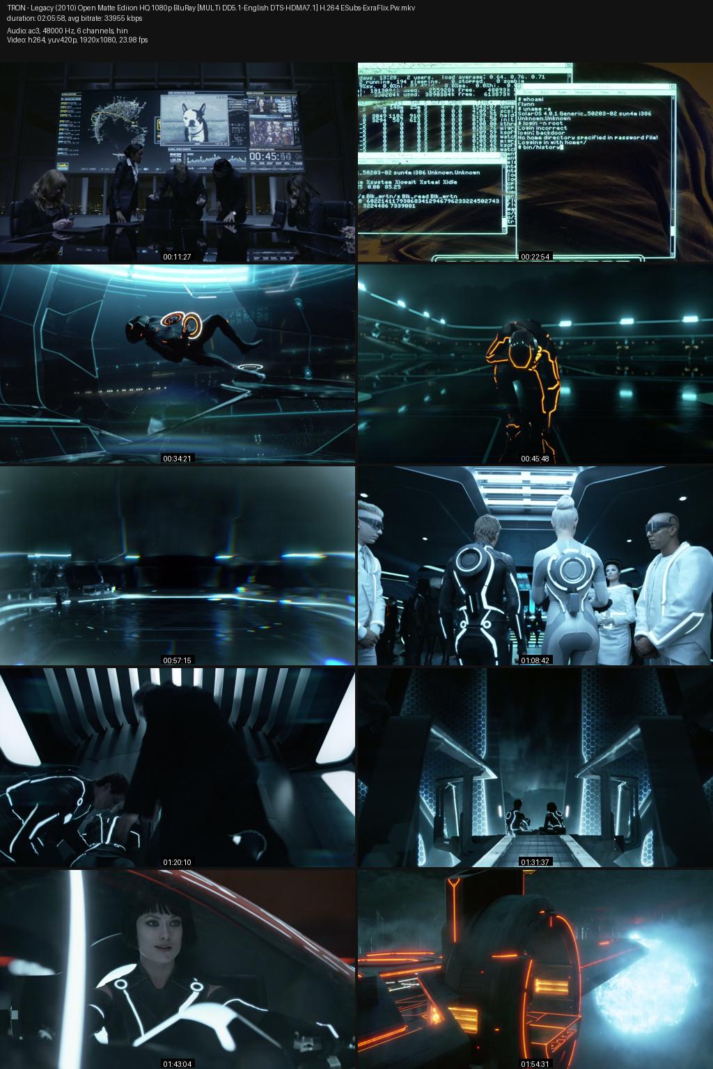 TRON: Legacy (2010) [Hindi-English] 1080p 720p 480p BluRay ESubs Screenshots