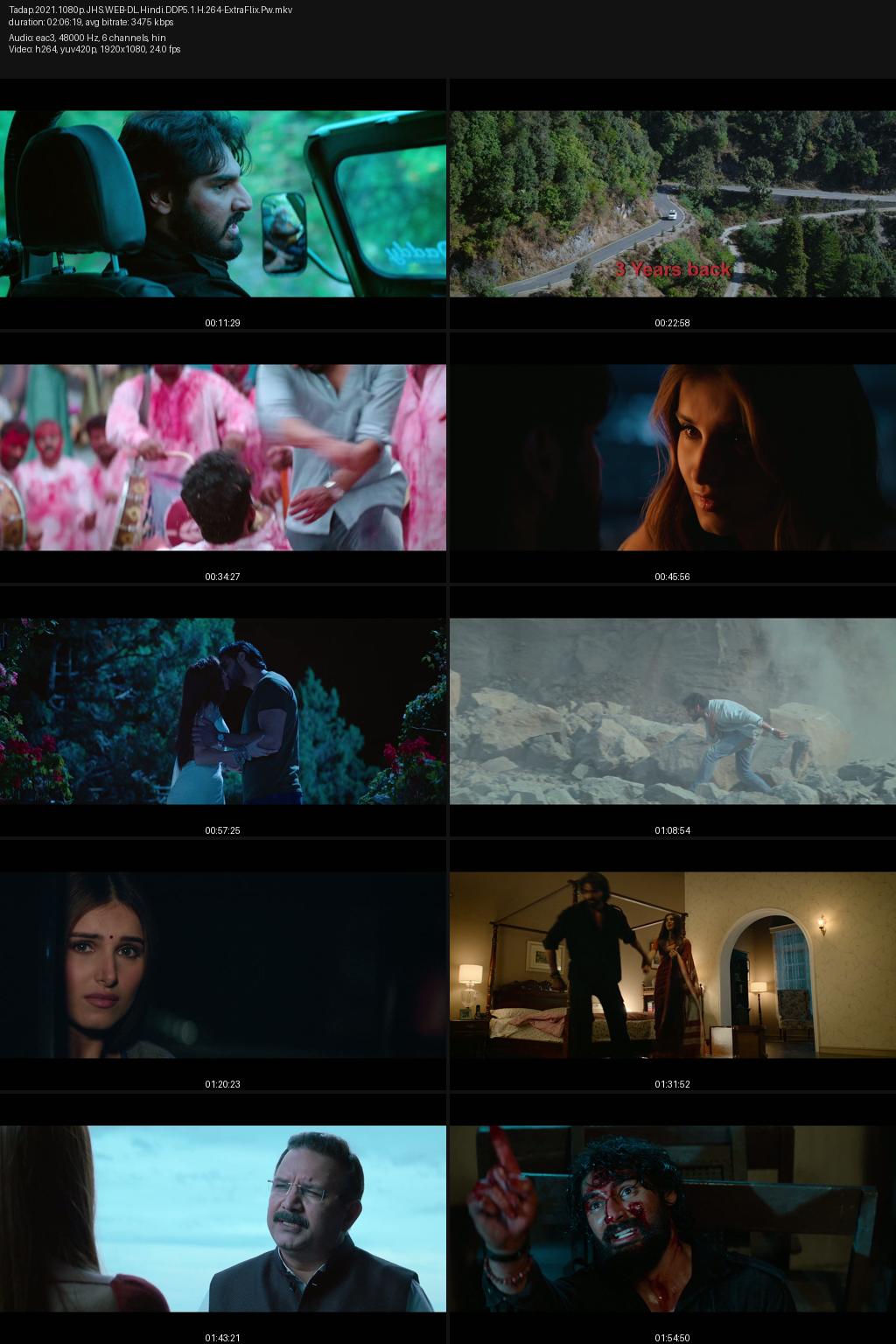 Tadap (2021) [Hindi] 4K 2160p 1080p 720p 480p JioHotstar WEB-DL ESub Screenshots