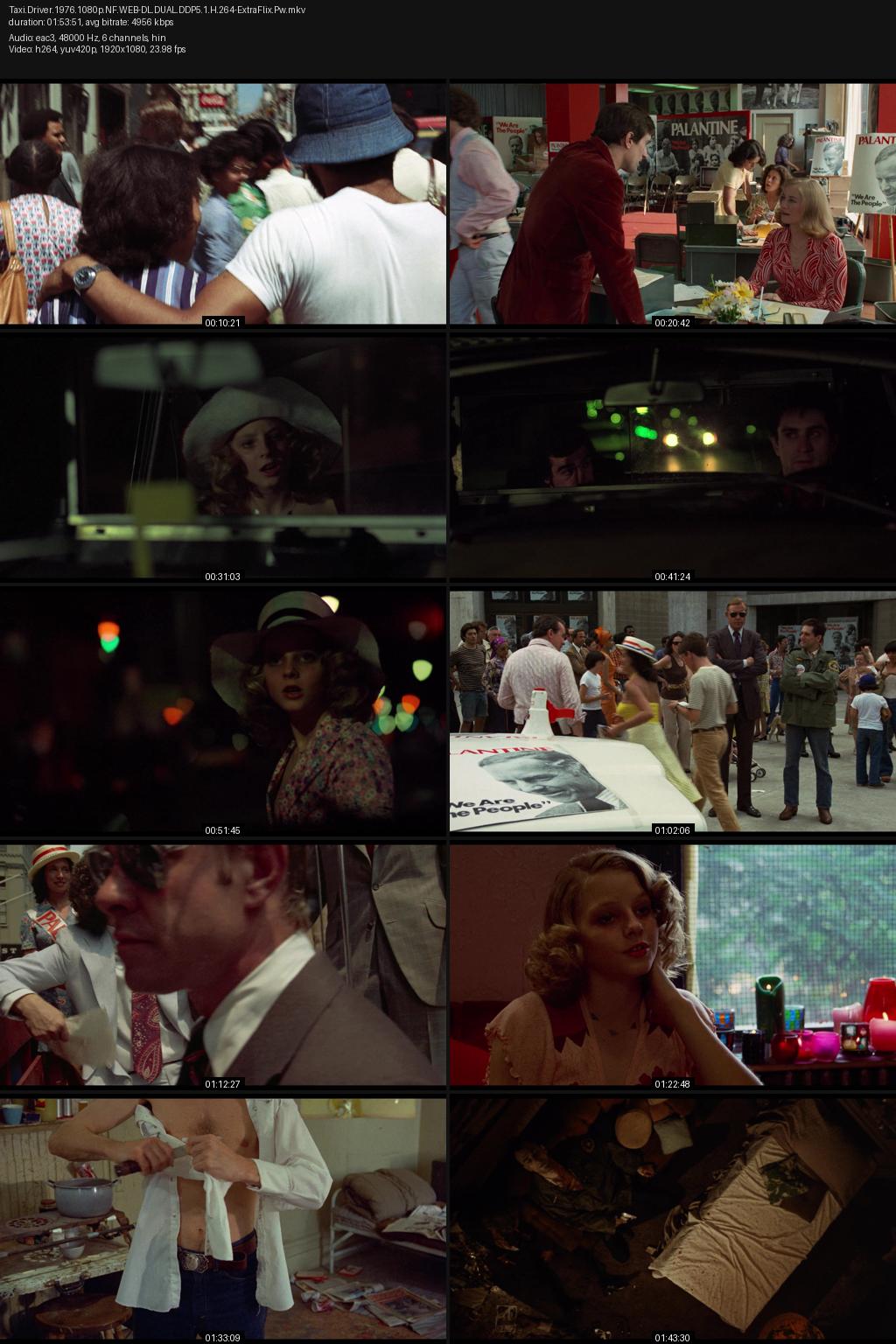 Taxi Driver (1976) [Hindi-English] 1080p 720p 480p Netflix WEB-DL ESubs Screenshots