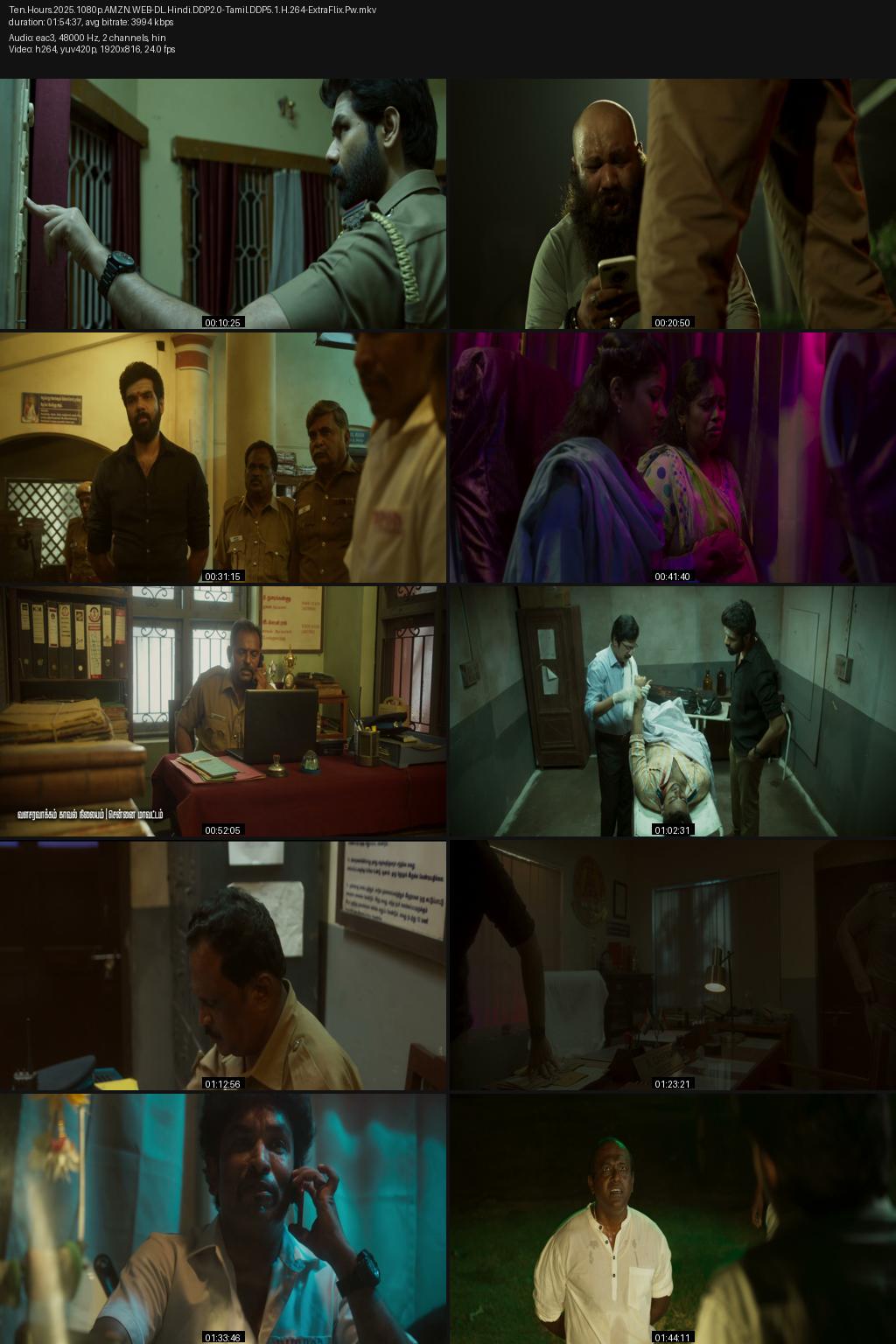 Ten Hours (2025) [Hindi-Tamil] UNCUT 1080p 720p 480p Amazon WEB-DL ESub Screenshots