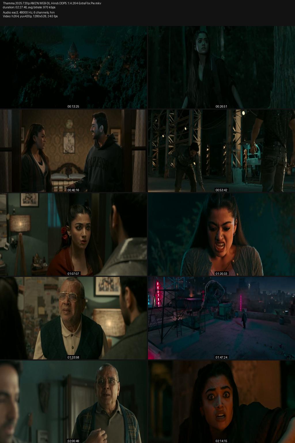 Thamma (2025) [Hindi] 4K 2160p 1080p 720p 480p Amazon WEB-DL ESubs Screenshots