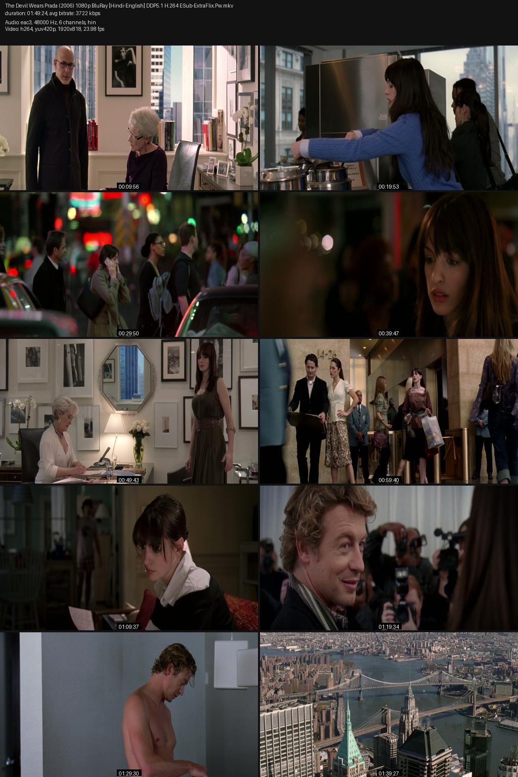 The Devil Wears Prada (2006) [Hindi-English] 1080p 720p 480p BluRay ESub Screenshots