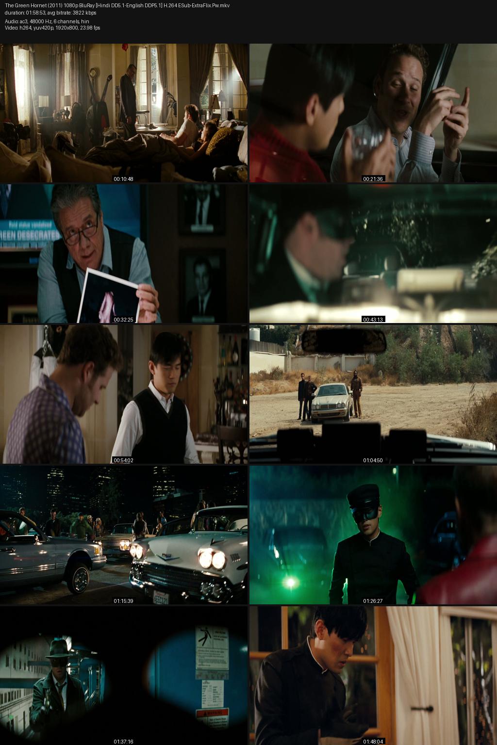 The Green Hornet (2011) [Hindi-English] 1080p 720p 480p BluRay ESub Screenshots