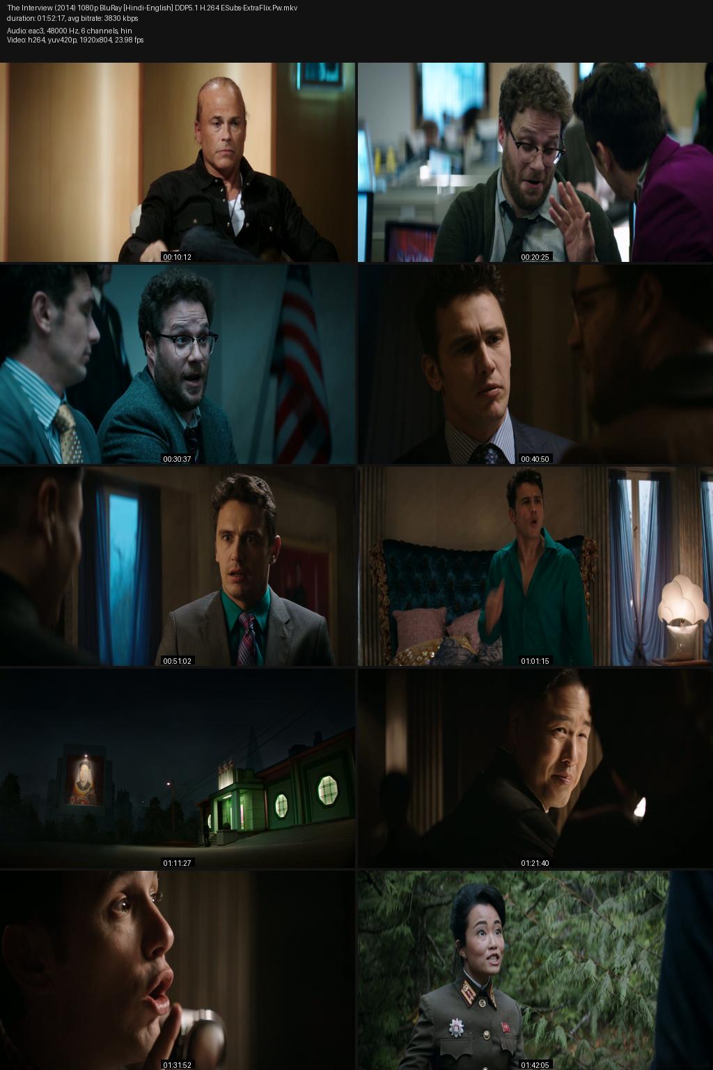 The Interview (2014) [Hindi-English] 1080p 720p 480p BluRay ESubs Screenshots