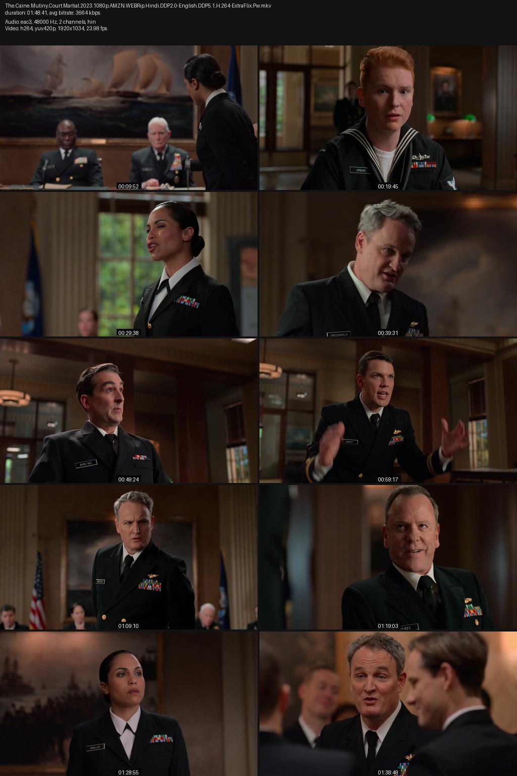 The Caine Mutiny Court-Martial (2023) [Hindi-English] 1080p 720p 480p Amazon WEBRip ESub Screenshots