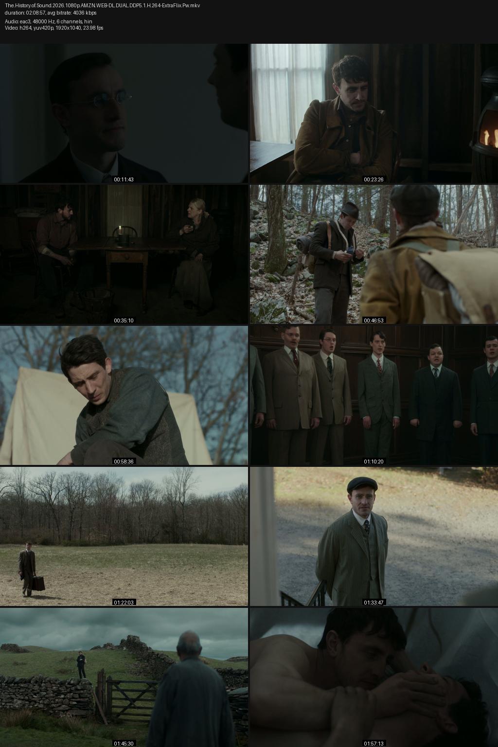 The History of Sound (2025) [Hindi-English] 4K 2160p 1080p 720p 480p Amazon WEB-DL ESubs Screenshots
