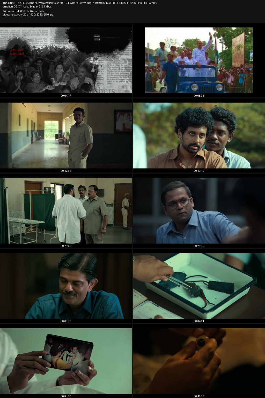 The Hunt: The Rajiv Gandhi Assassination Case Season 1 (2025) 4K 2160p | 1080p | 720p | 360p SonyLIV WEB-DL [Hindi-Ojibwa] ESub Screenshots