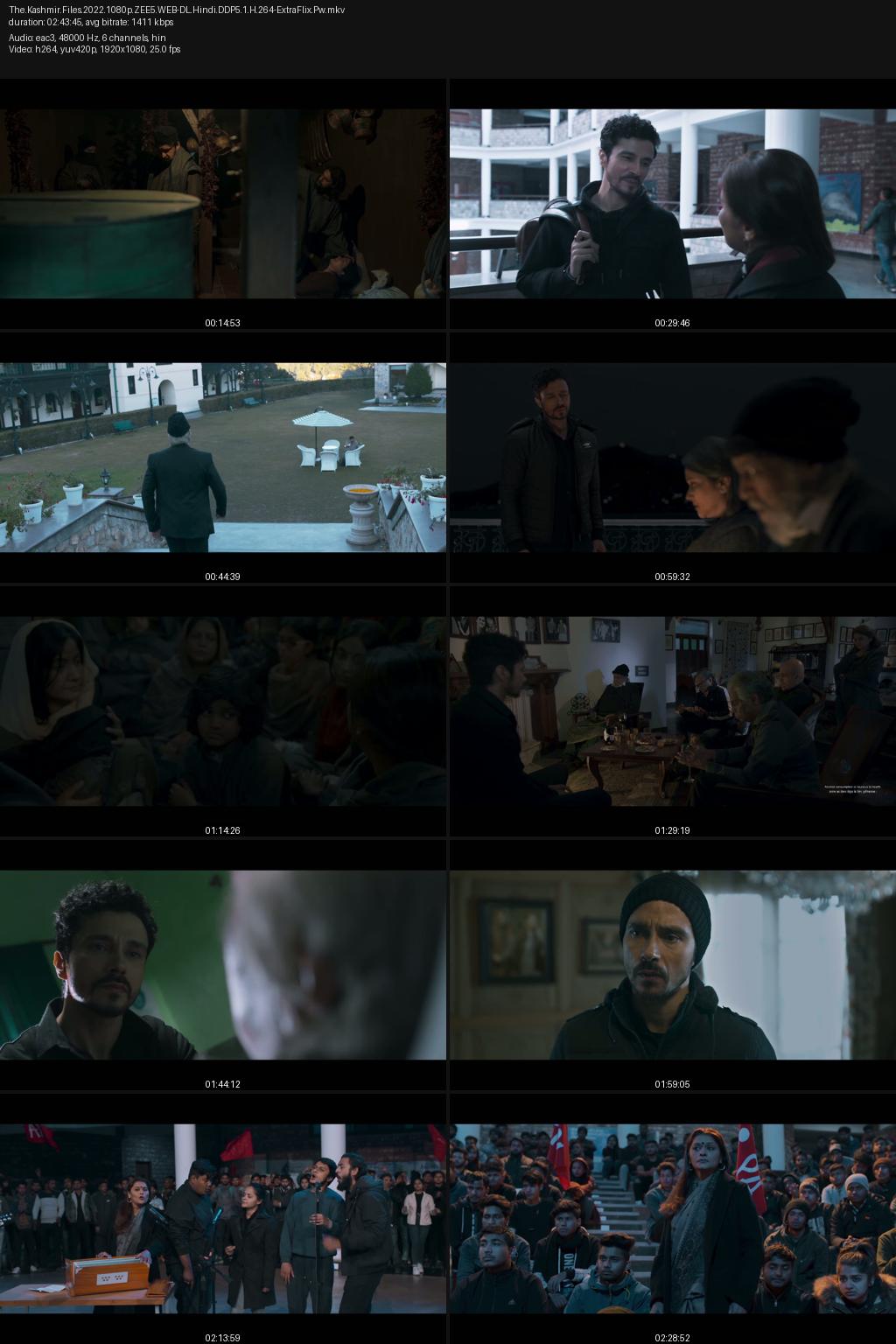 The Kashmir Files (2022) [Hindi] 4K 2160p 1080p 720p 480p ZEE5 WEB-DL ESub Screenshots