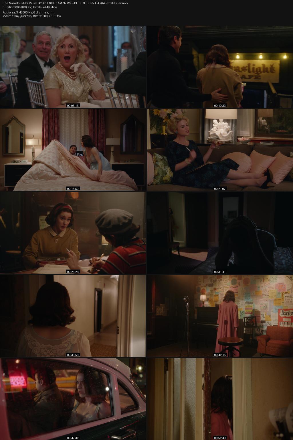 The Marvelous Mrs. Maisel Season 1 (2017) [Hindi-English] 1080p 720p 480p Amazon WEB-DL ESubs Screenshots