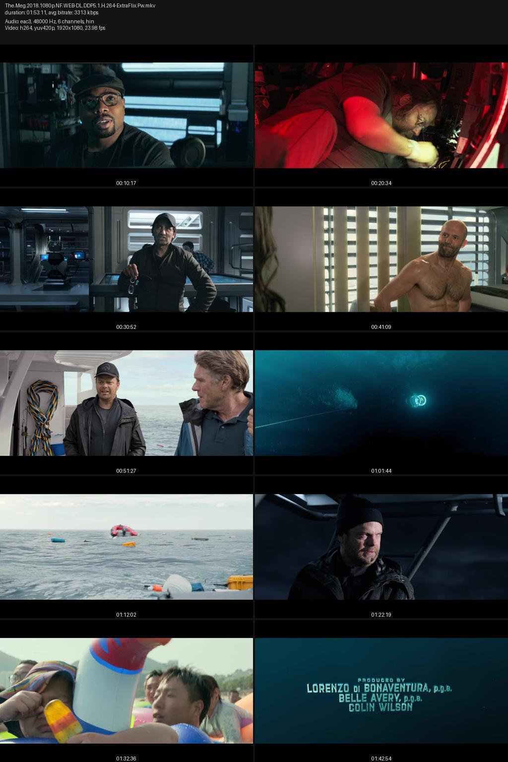 The Meg (2018) [Hindi-English] 1080p 720p 480p Netflix WEB-DL ESubs Screenshots