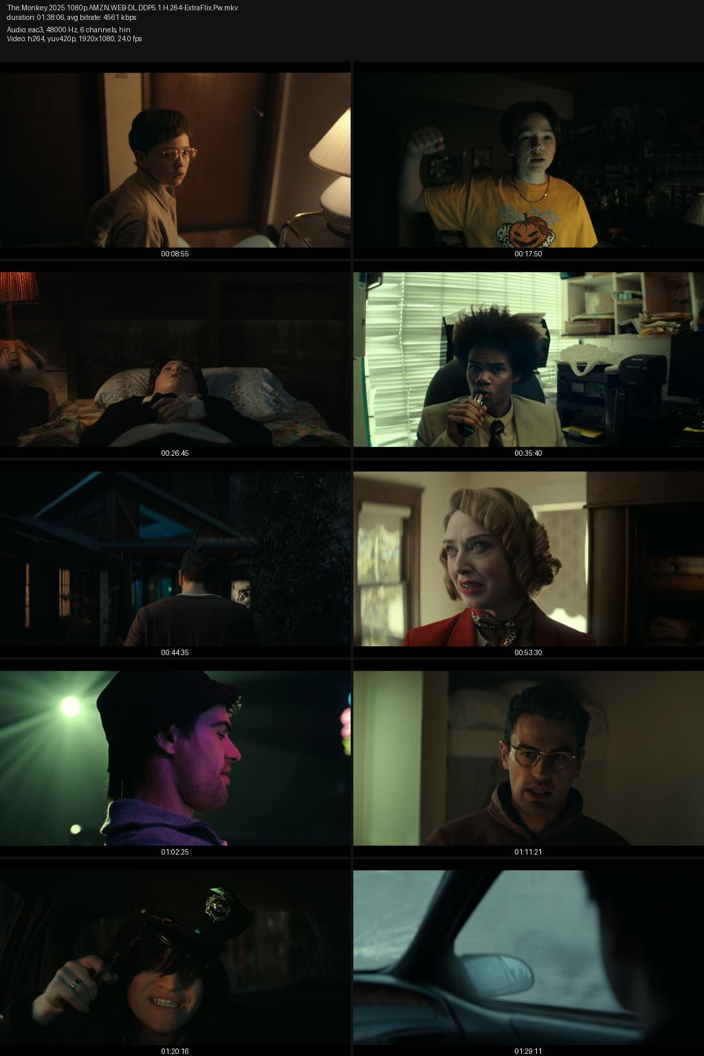 The Monkey (2025) 1080p | 720p | 480p Amazon WEB-DL [Hindi-English] ESub Screenshots