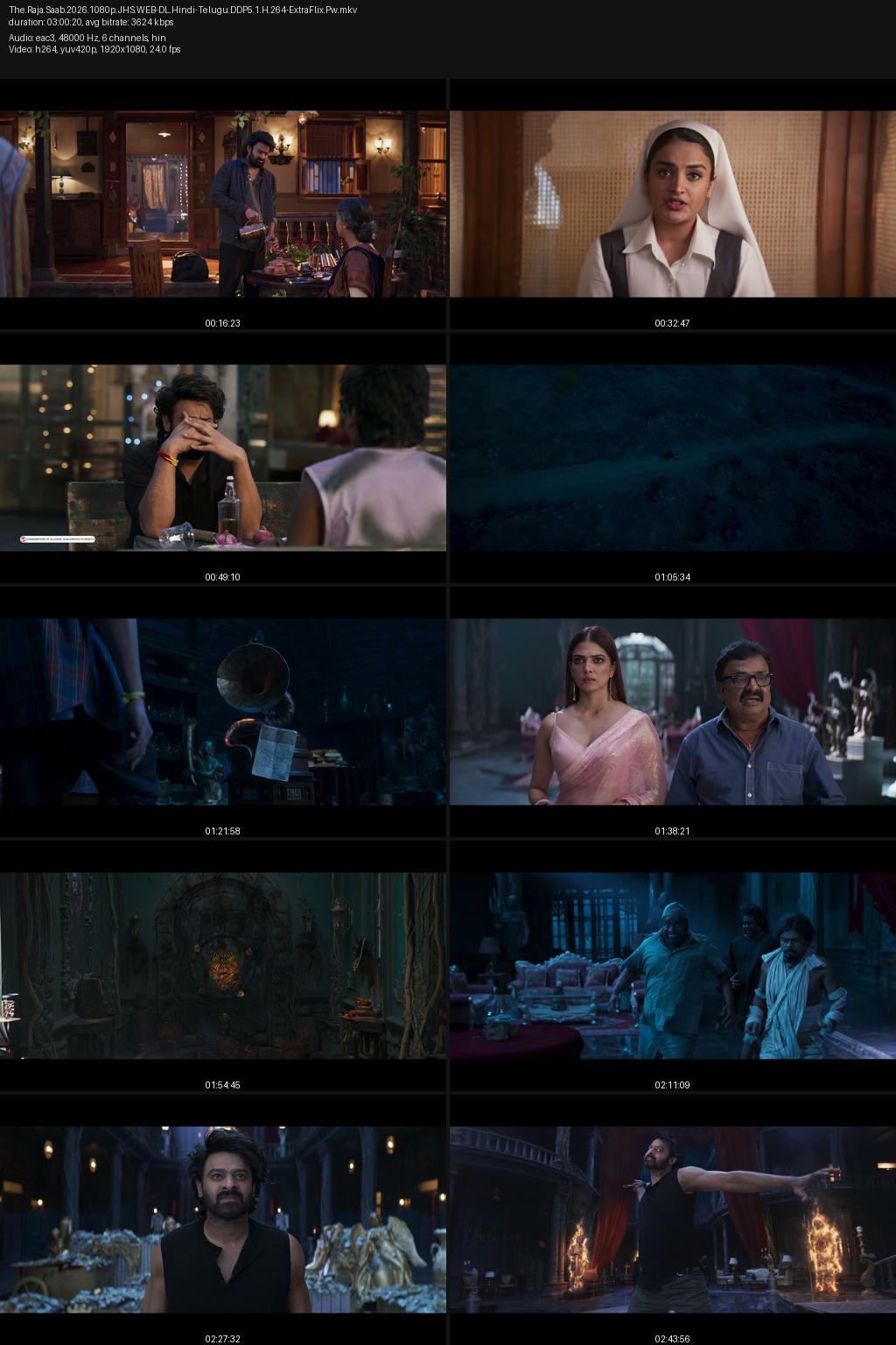 The Rajasaab (2026) [Hindi-Telugu] UNCUT 4K 2160p 1080p 720p 480p JioHotstar WEB-DL ESub Screenshots