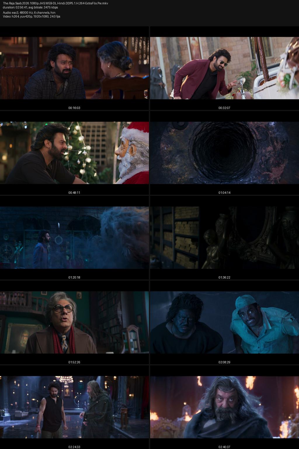 The Rajasaab (2026) [Hindi Only] 1080p 720p 480p JioHotstar WEB-DL ESub Screenshots