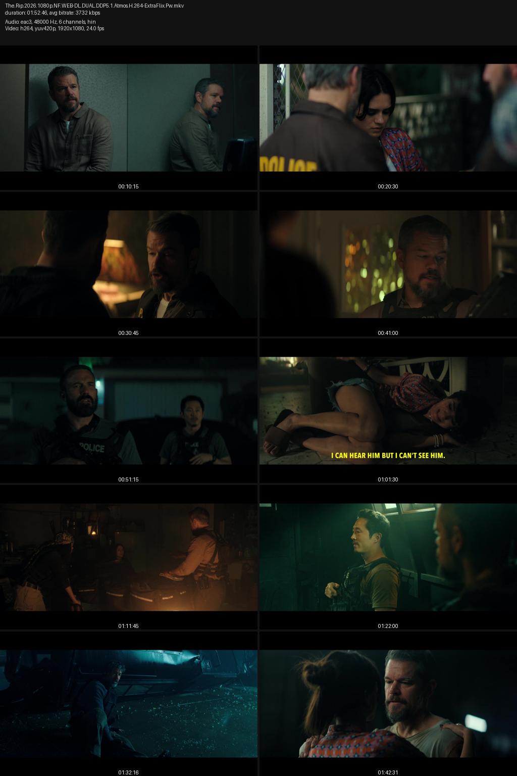 The Rip (2026) [Hindi-English] 4K 2160p 1080p 720p 480p Netflix WEB-DL ESubs Screenshots